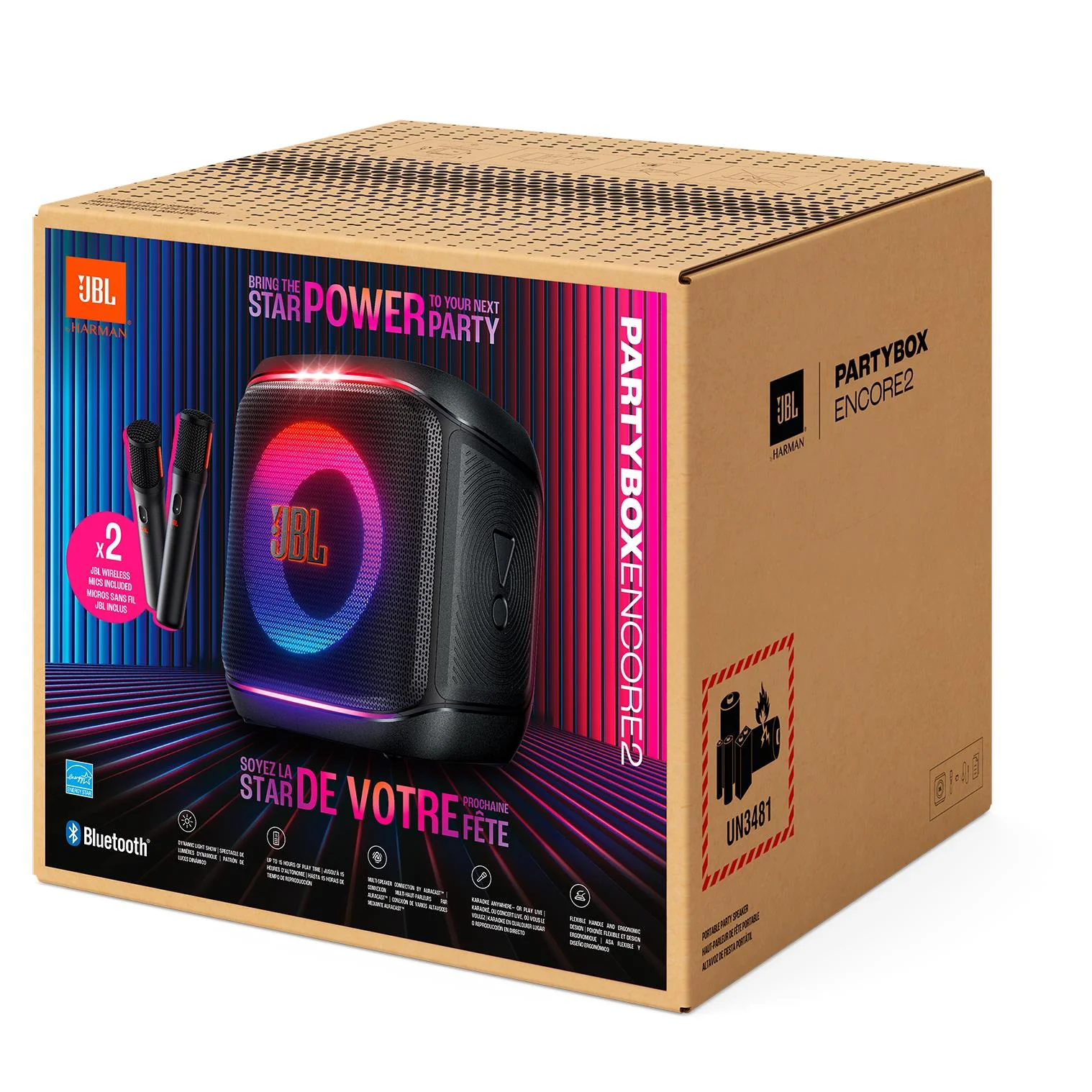 JBL PartyBox Encore 2 Portable Party Speaker with 2 Mics - Image 12