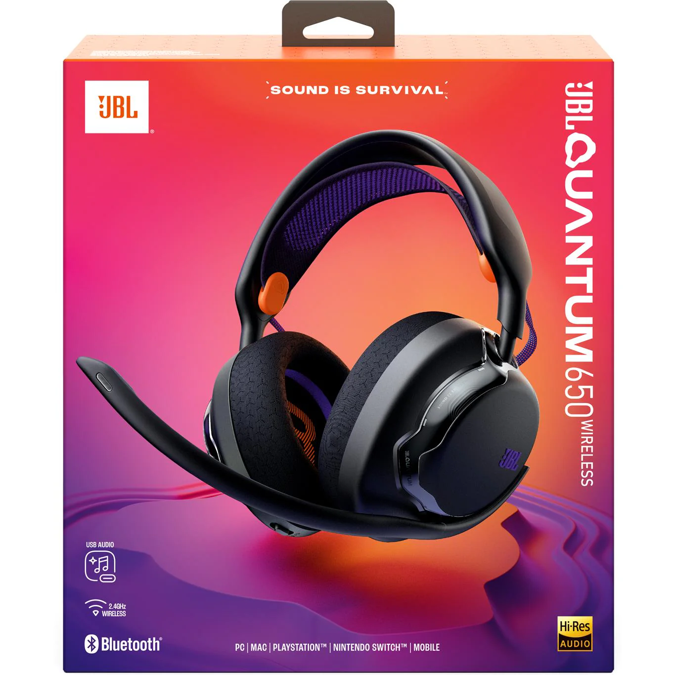 JBL Quantum 650 Gaming Wireless Over-Ear Headset (Black) - Image 7