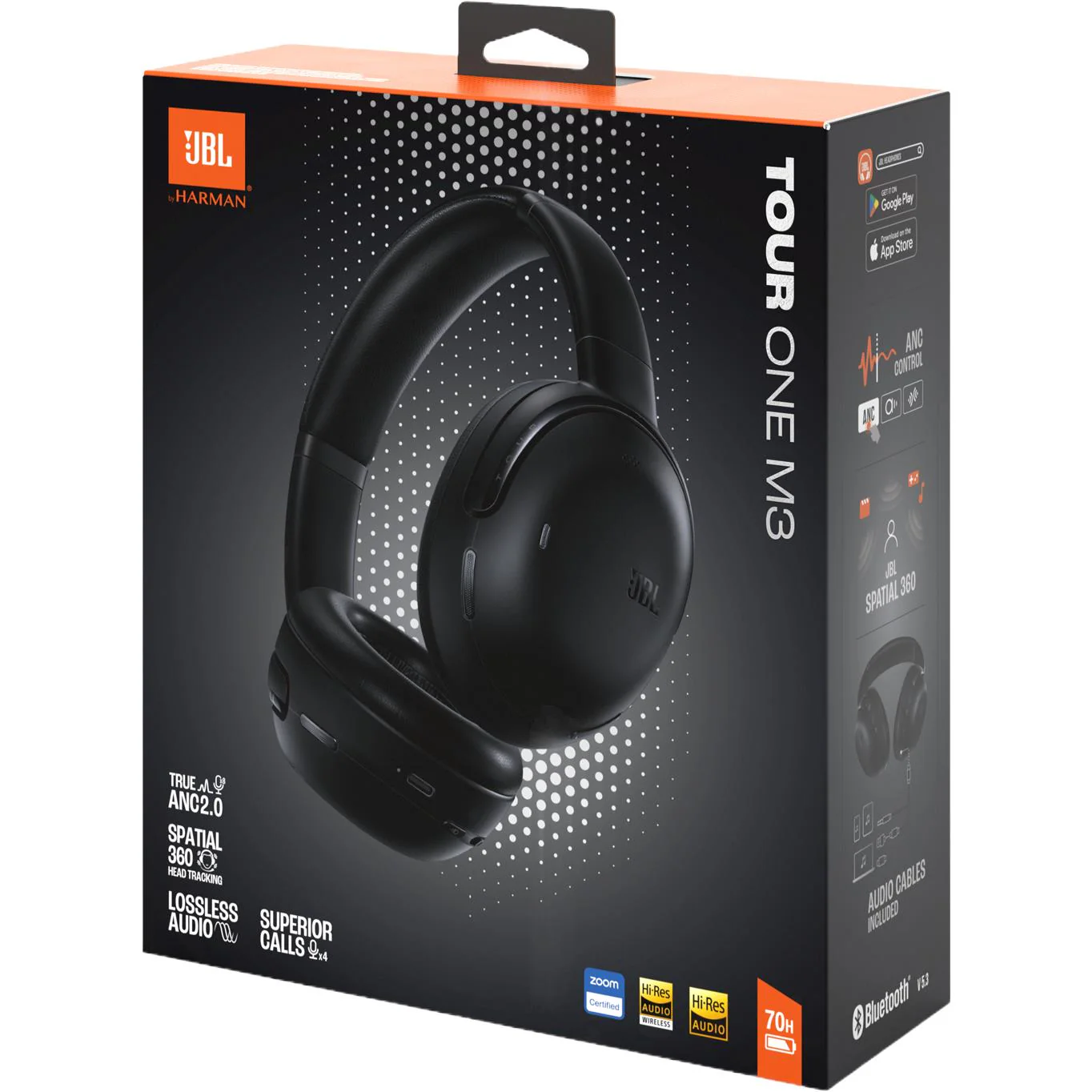 JBL Tour One M3 Wireless Over-ear Noise Cancelling Headphones (Black) - Image 2