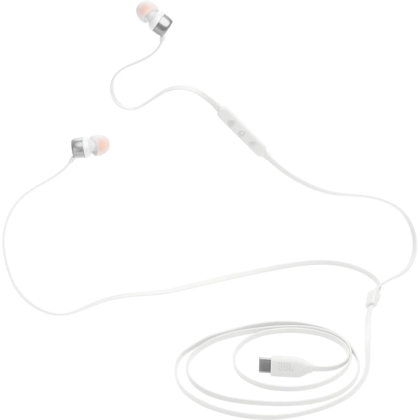 JBL Tune 310C USB-C Wired In-ear Headphones (White) - Image 4
