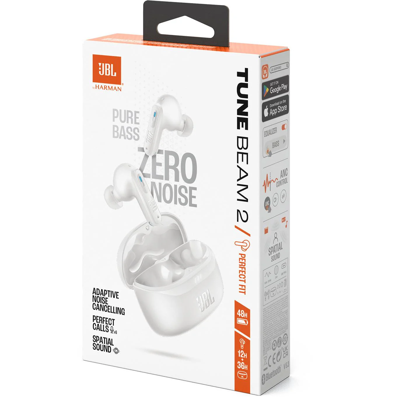 JBL Tune Beam 2 True Wireless Noise Cancelling Earbuds (White) - Image 8