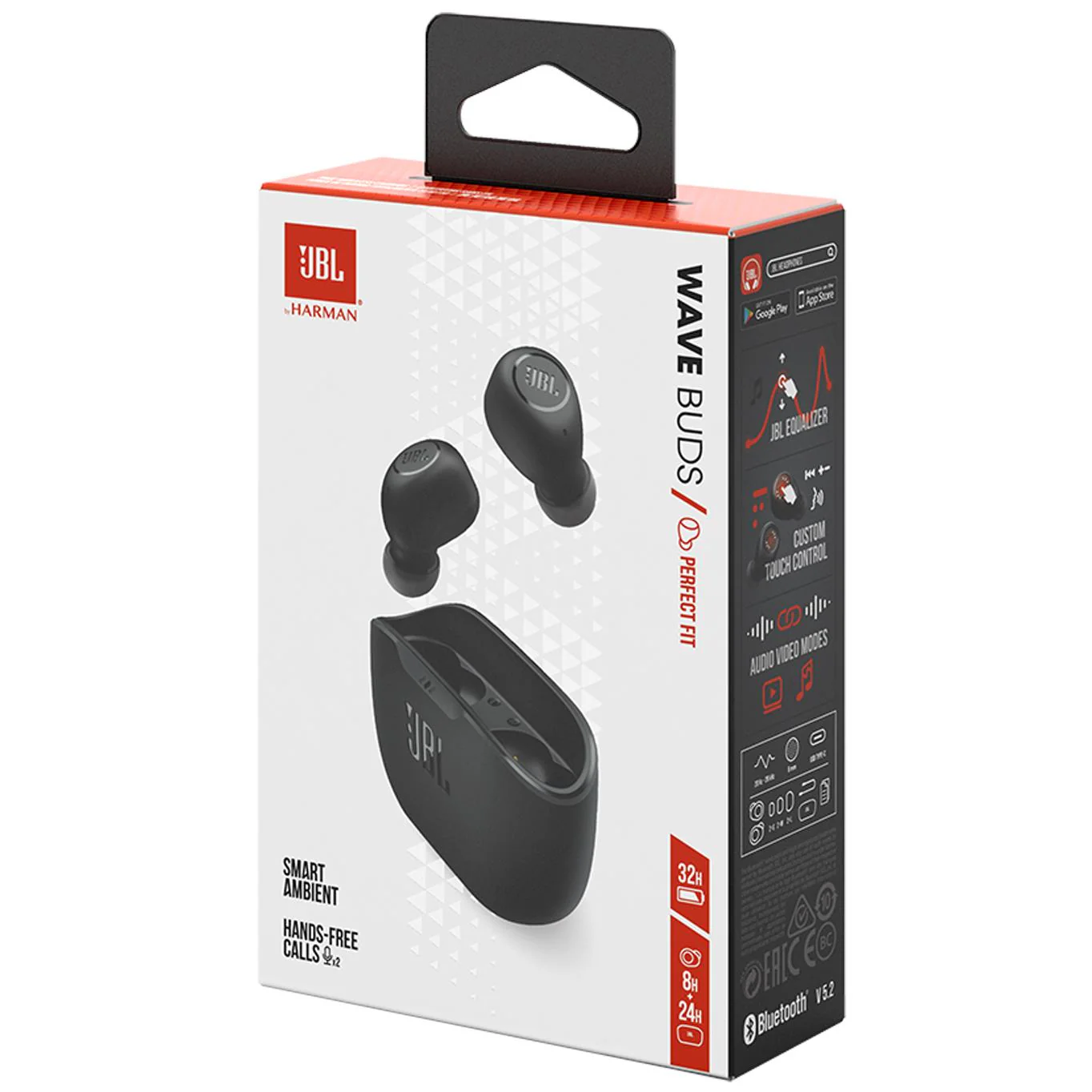 JBL Wave Buds True Wireless Earbuds (Black) - Image 12