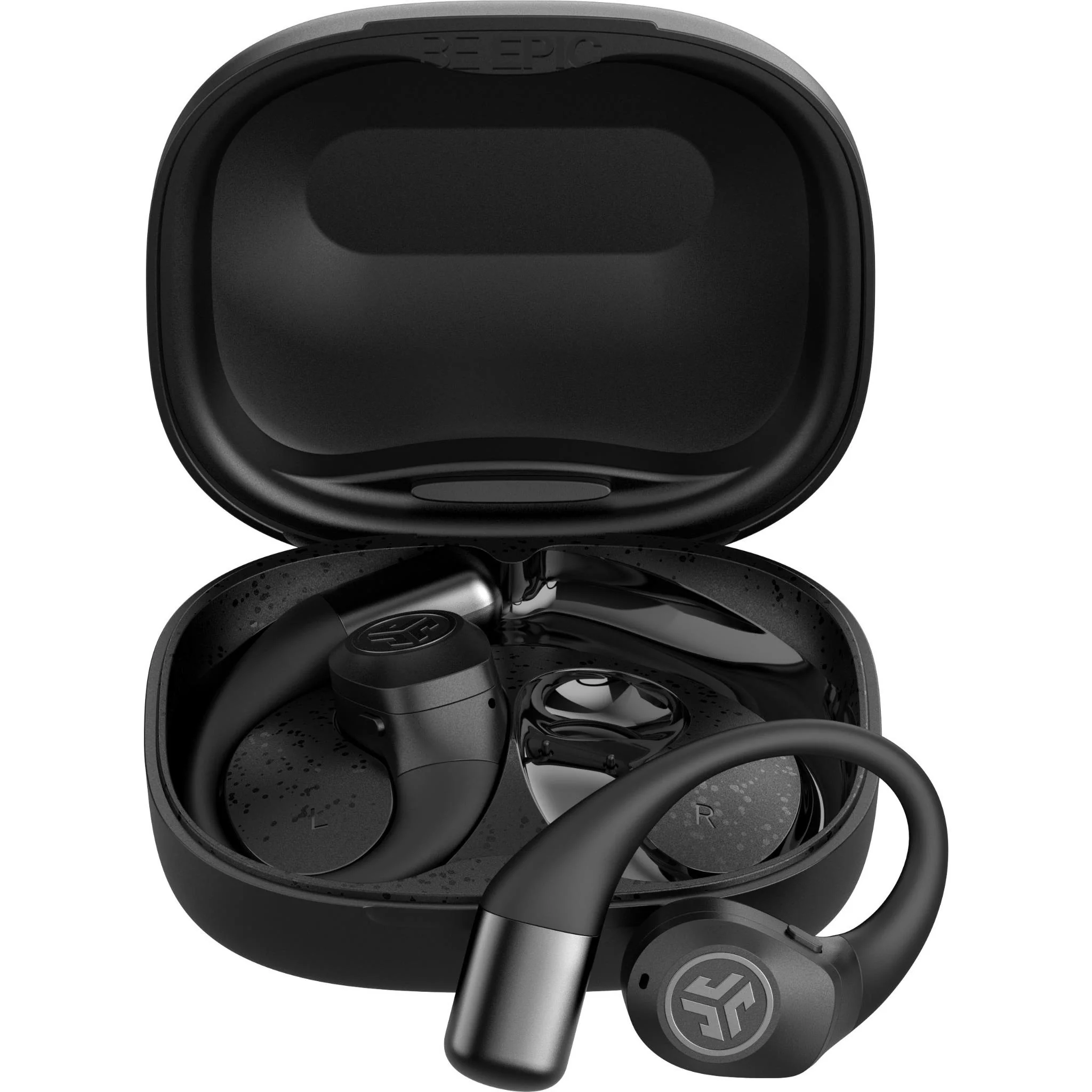 JLab Epic Open Sport True Wireless Earbuds (Black) - Image 4