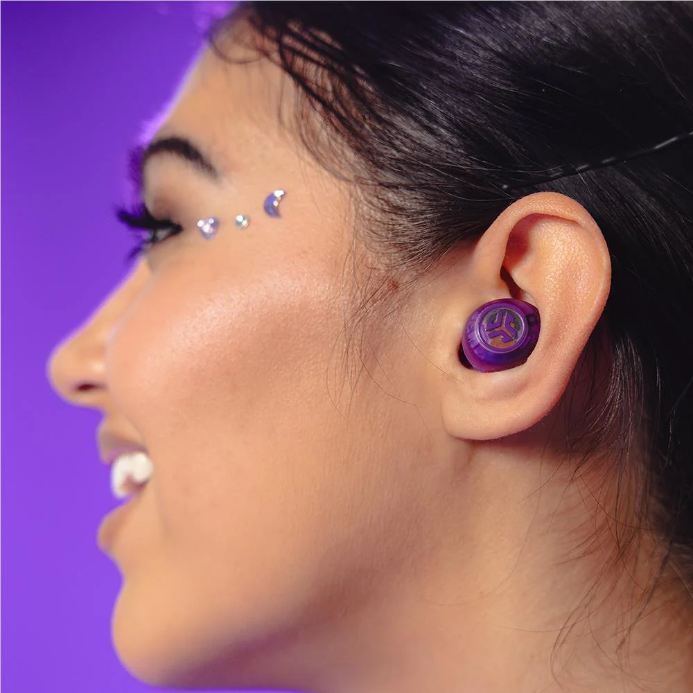 JLab GO Pop ANC True Wireless Earbuds (Clear Purple) - Image 4