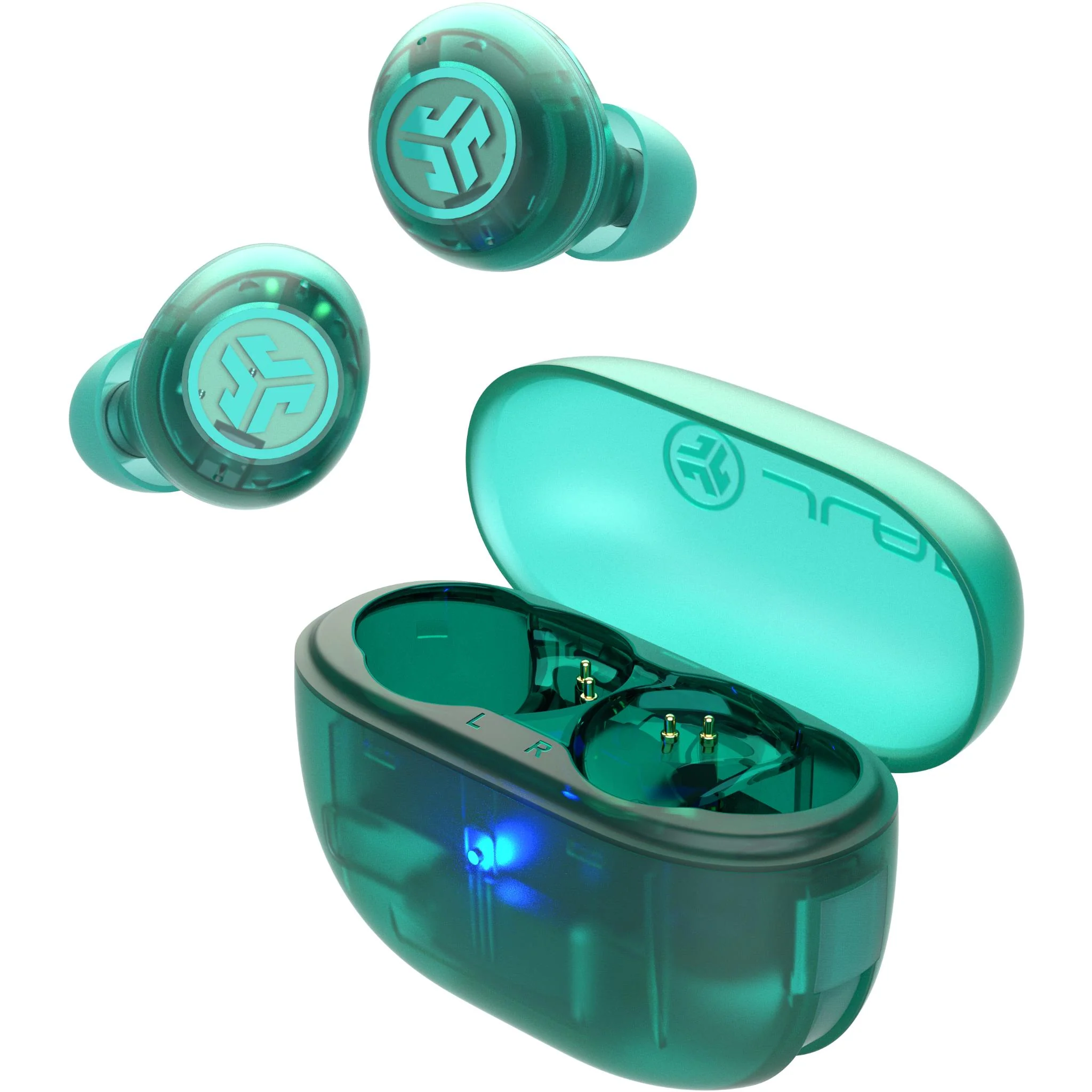 JLab GO Pop ANC True Wireless Earbuds (Clear Teal) - Image 2