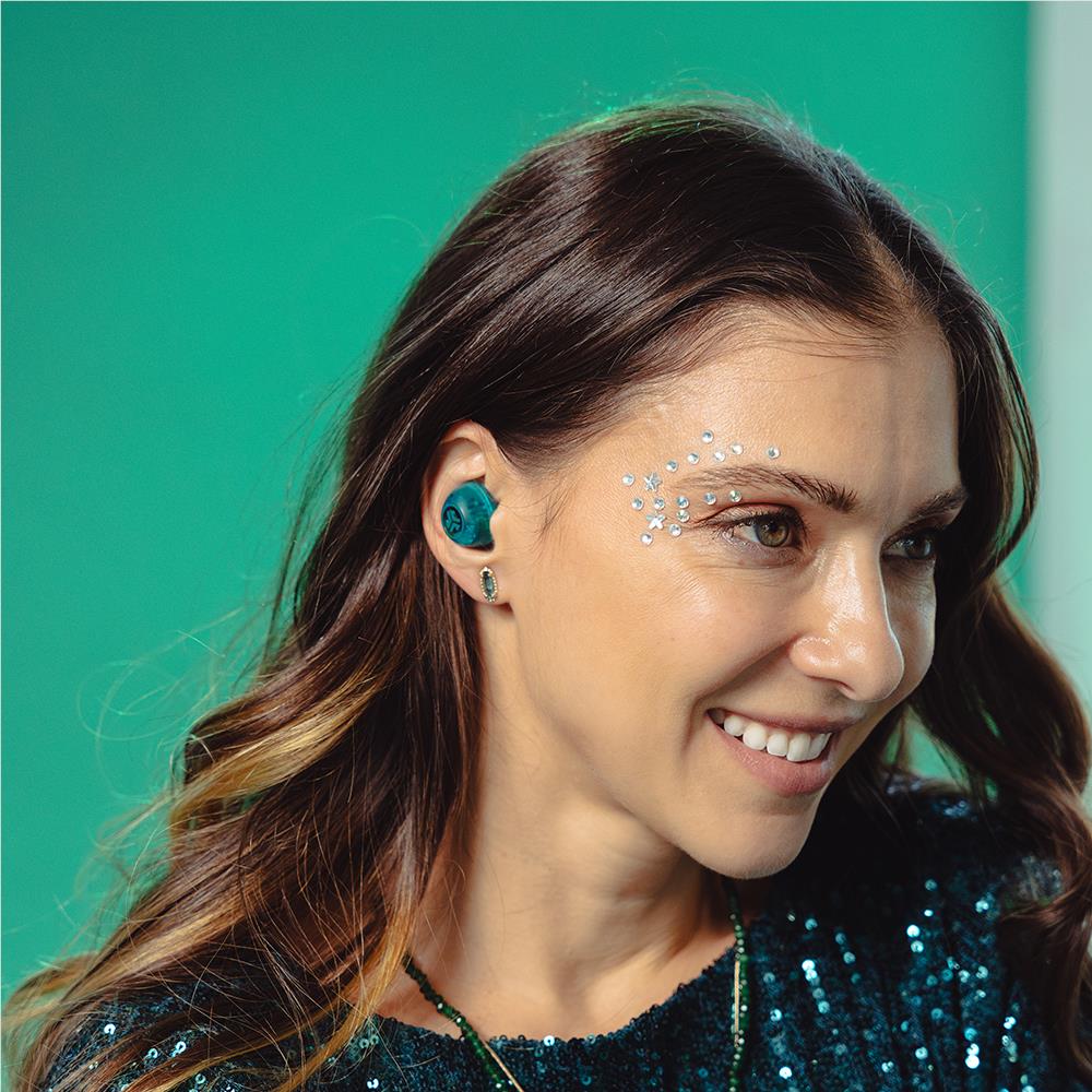 JLab GO Pop ANC True Wireless Earbuds (Clear Teal) - Image 4