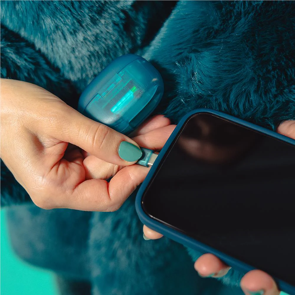 JLab GO Pop ANC True Wireless Earbuds (Clear Teal) - Image 5