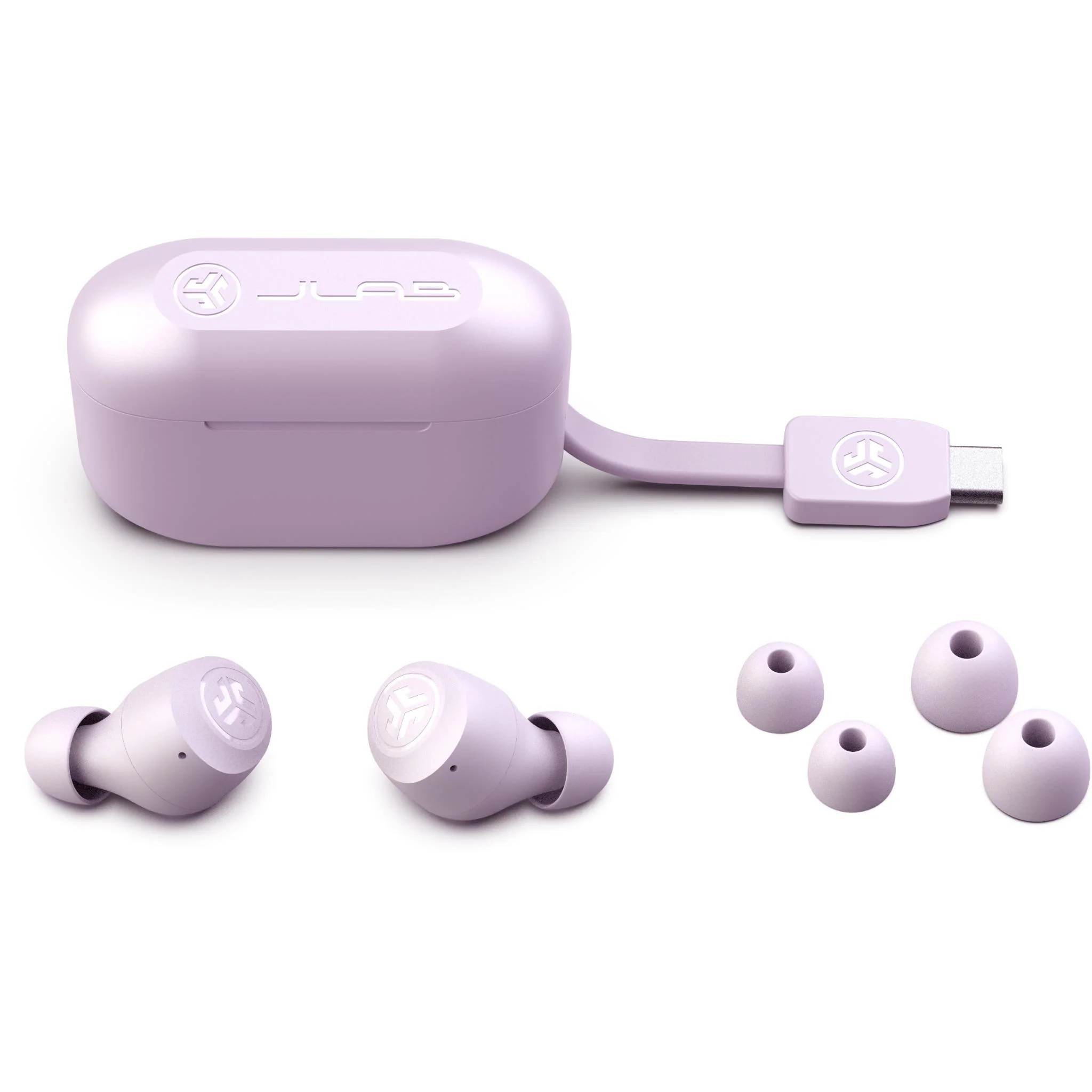 JLab GO Pop+ True Wireless In-Ear Headphones (Lilac) - Image 5