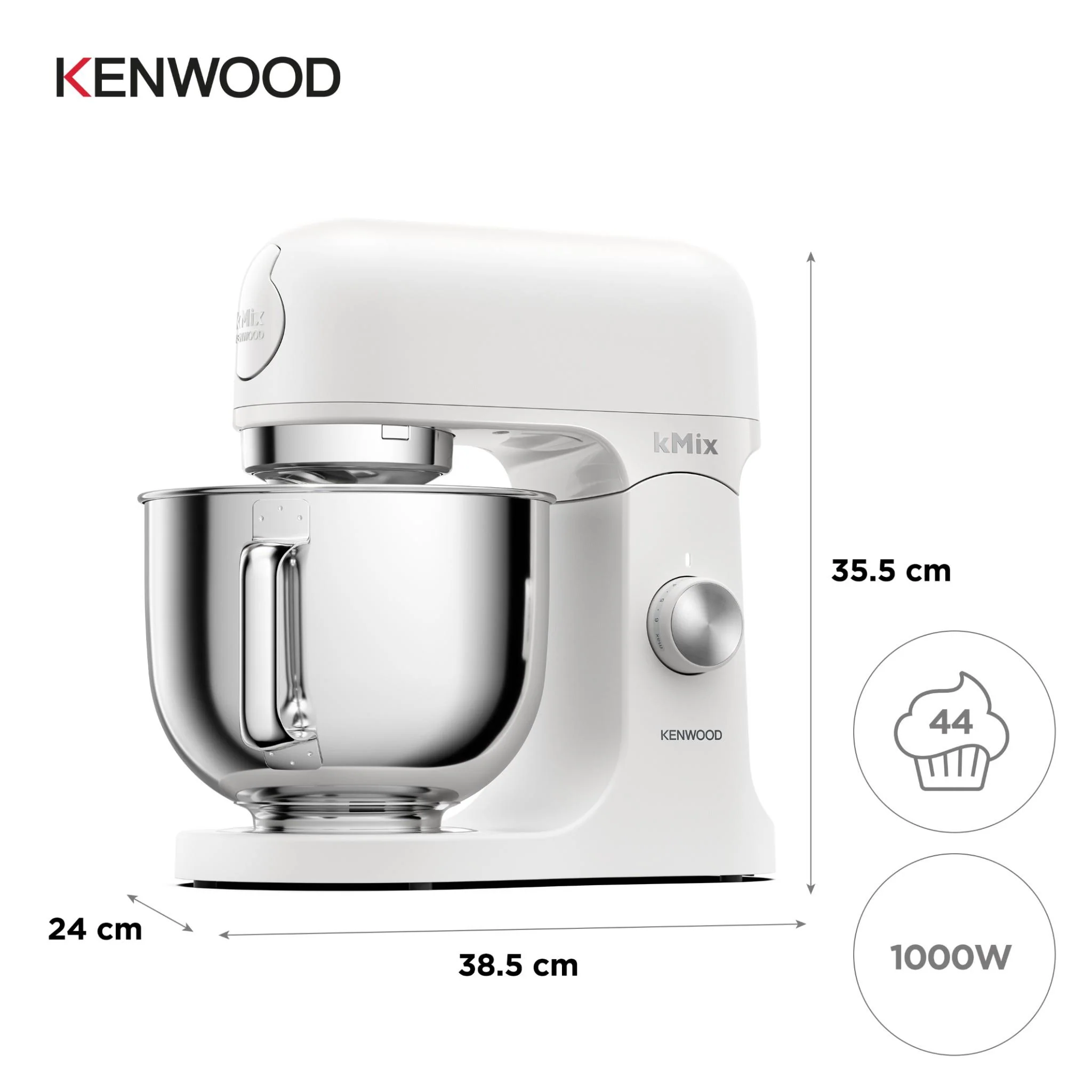 Kenwood KMX751 kMix Stand Mixer (Sleek White) - Image 7