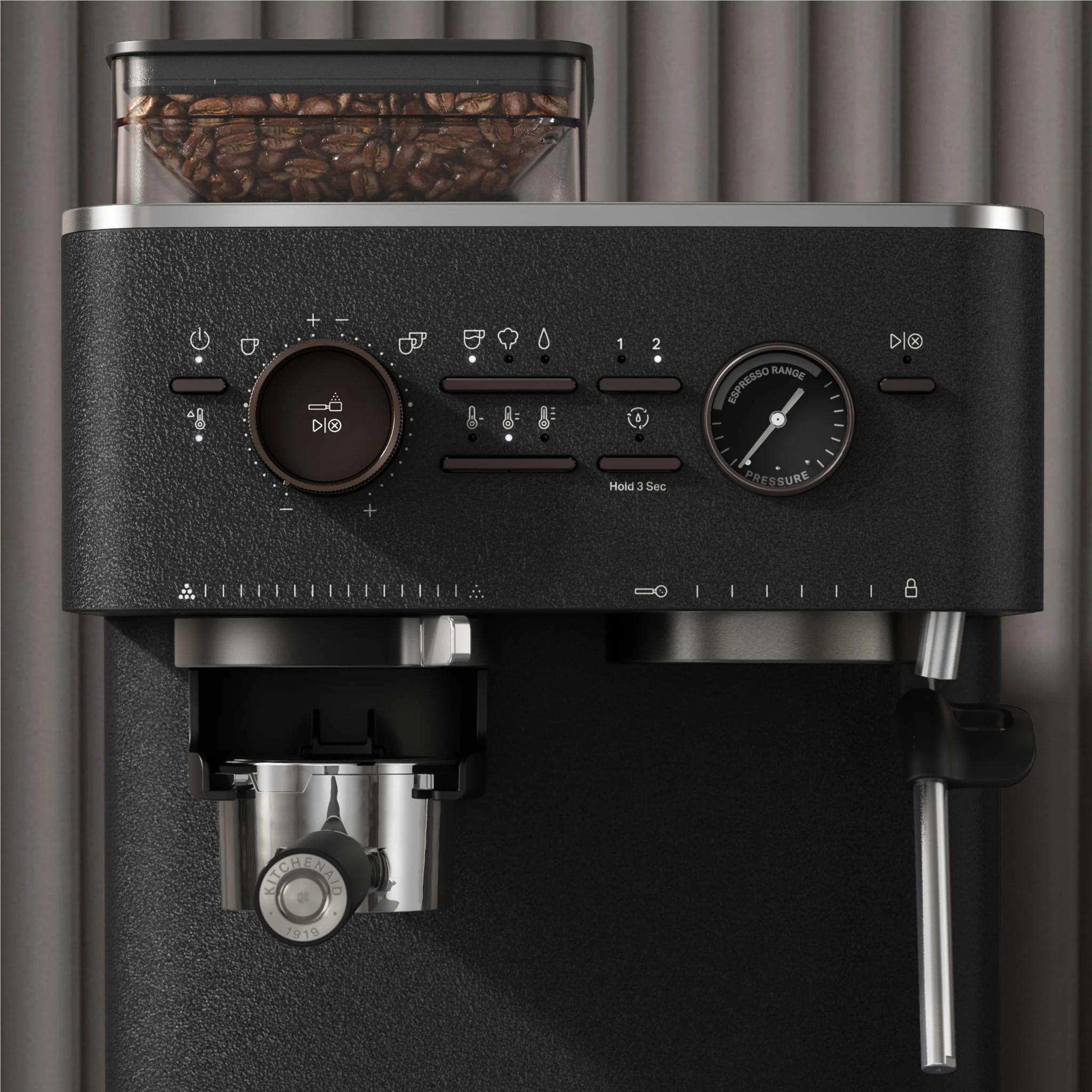KitchenAid KES6551 Semi Automatic Espresso Machine with Burr Grinder (Cast Iron) - Image 5