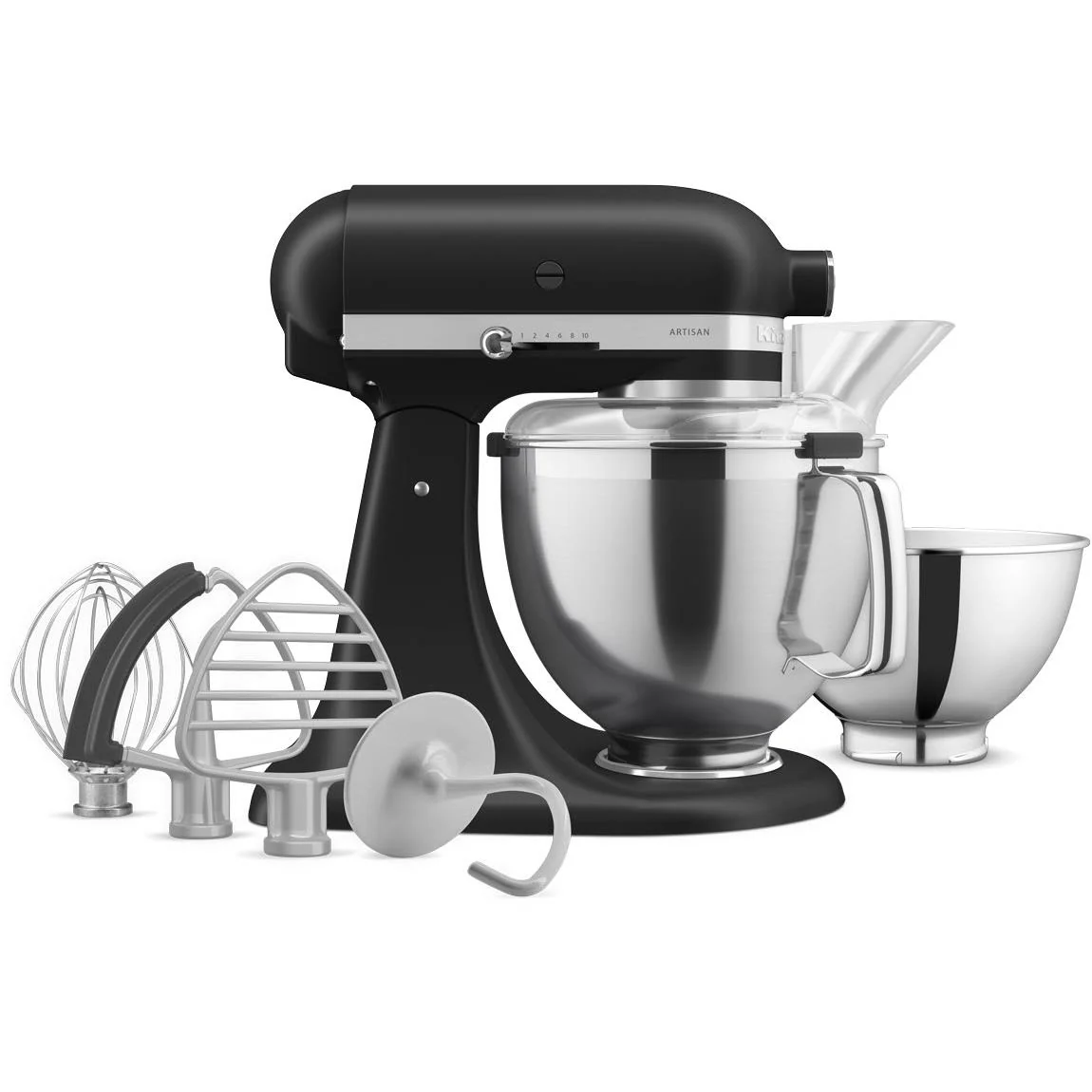 KitchenAid KSM195 4.7L Artisan Stand Mixer (Matte Black) - Image 4