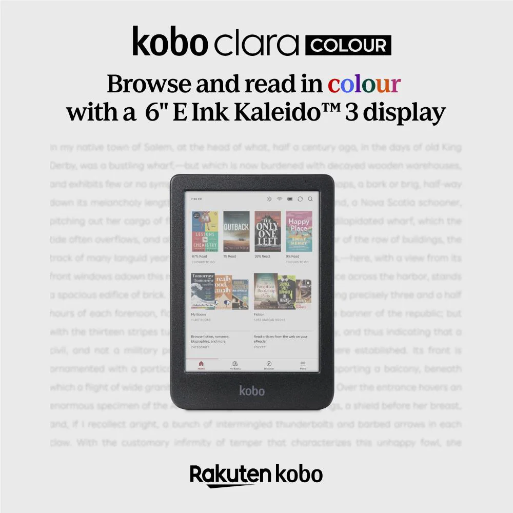 Kobo Clara Colour 6" eReader (Black) - Image 5