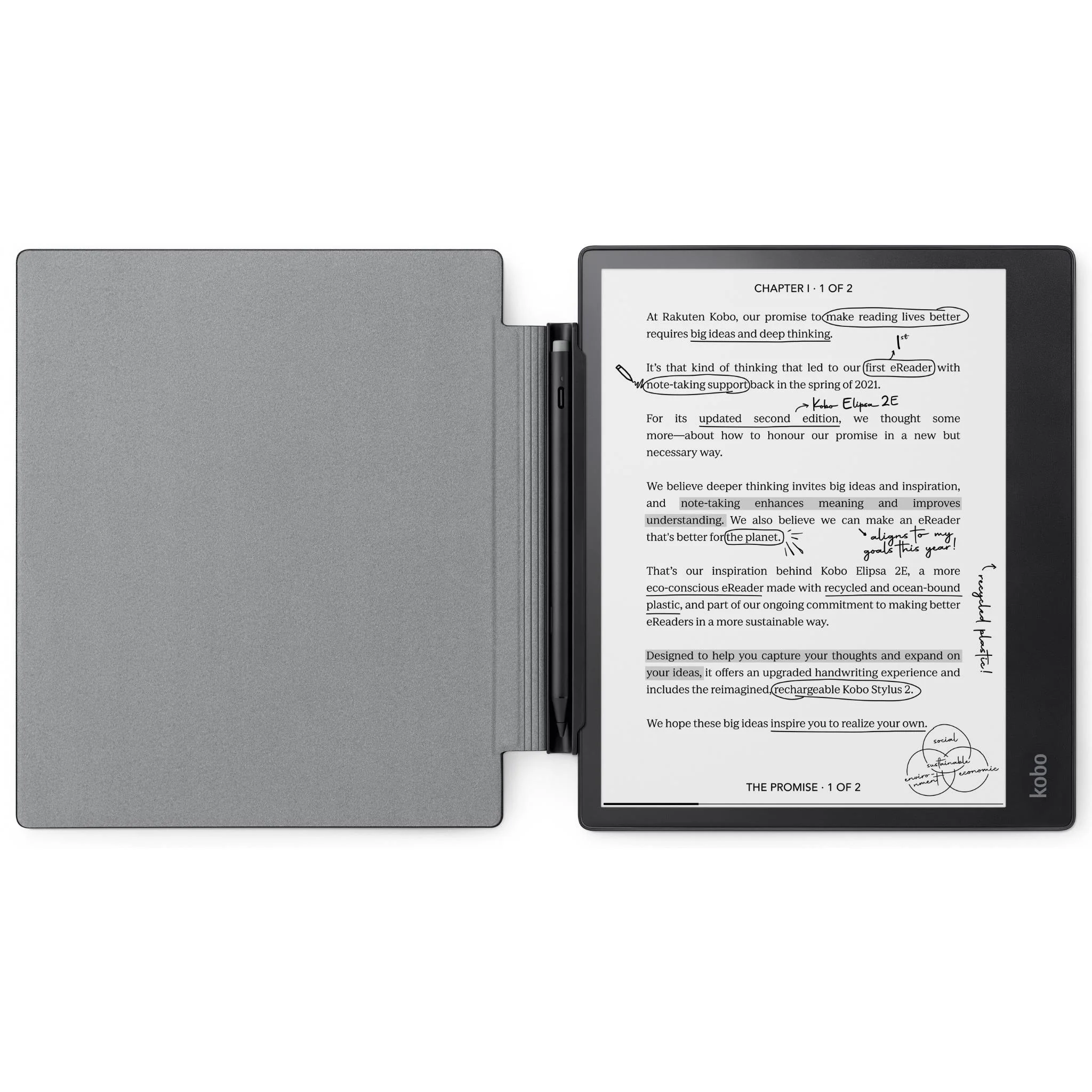 Kobo Elipsa 2E Sleepcover (Black) - Image 3