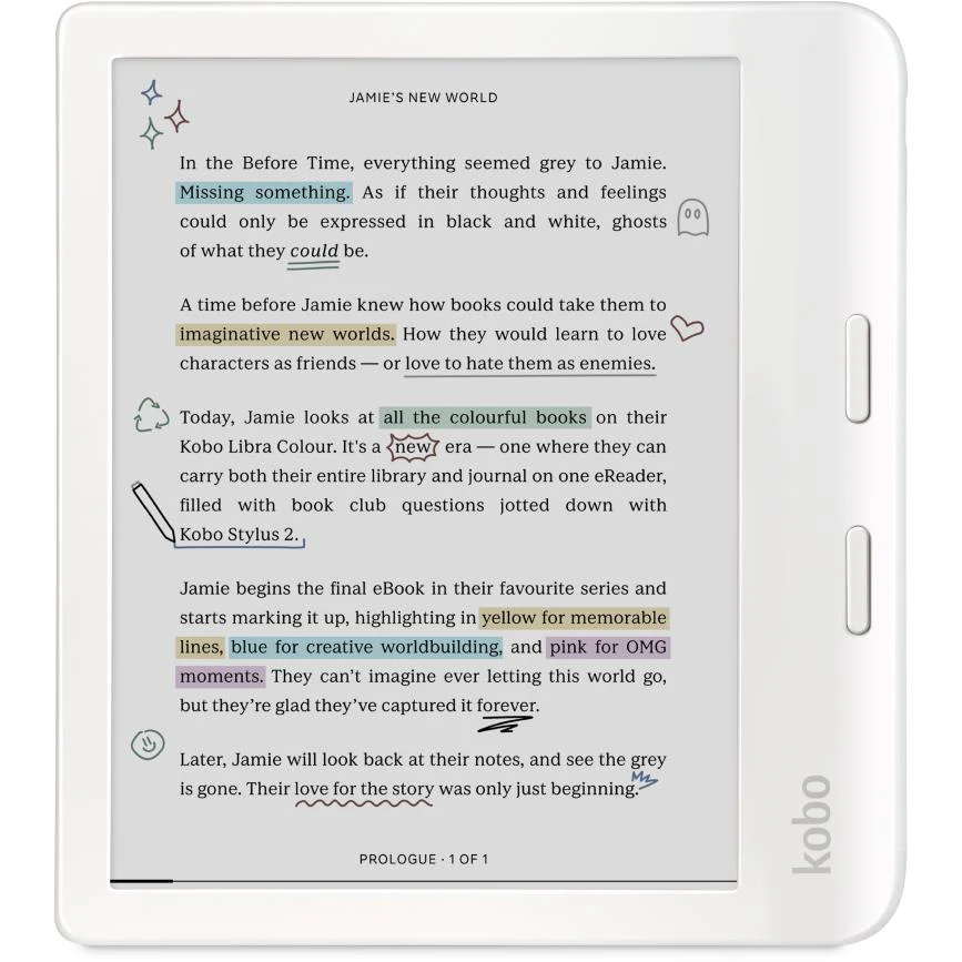 Kobo Libra Colour 7" eReader (White)