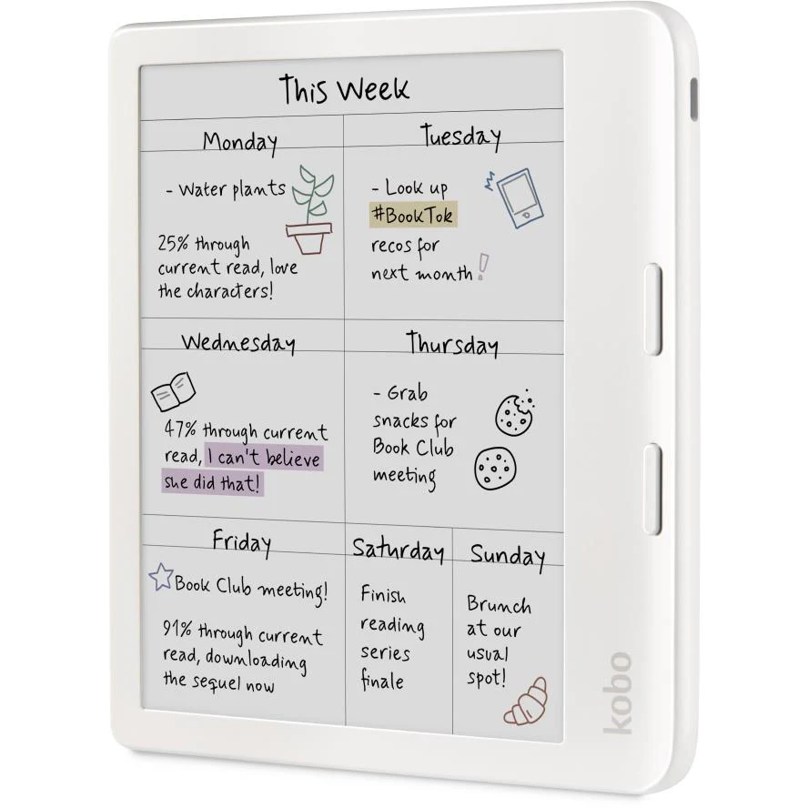 Kobo Libra Colour 7" eReader (White) - Image 3