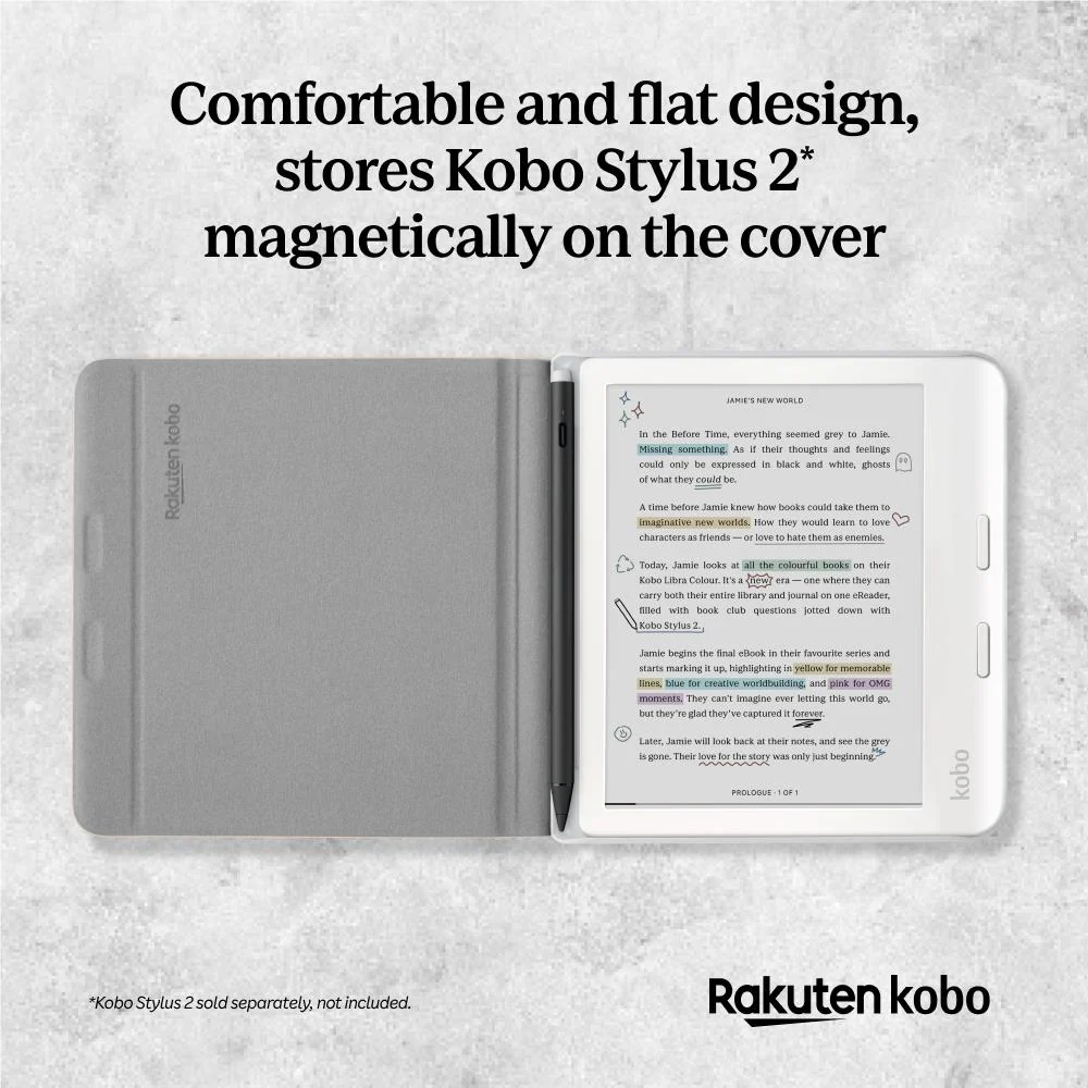 Kobo Libra eReader Notebook SleepCover Case (Sand Beige) - Image 4