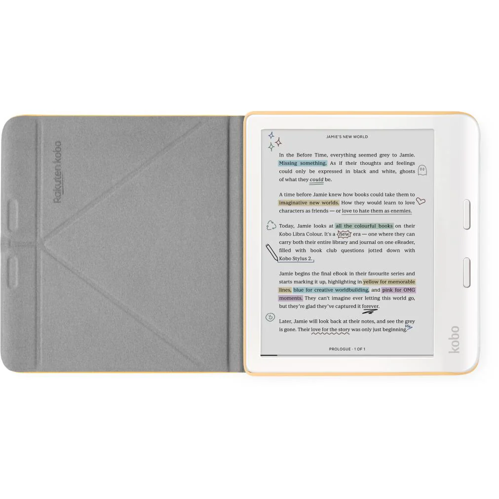 Kobo Libra eReader SleepCover Case (Butter Yellow) - Image 2