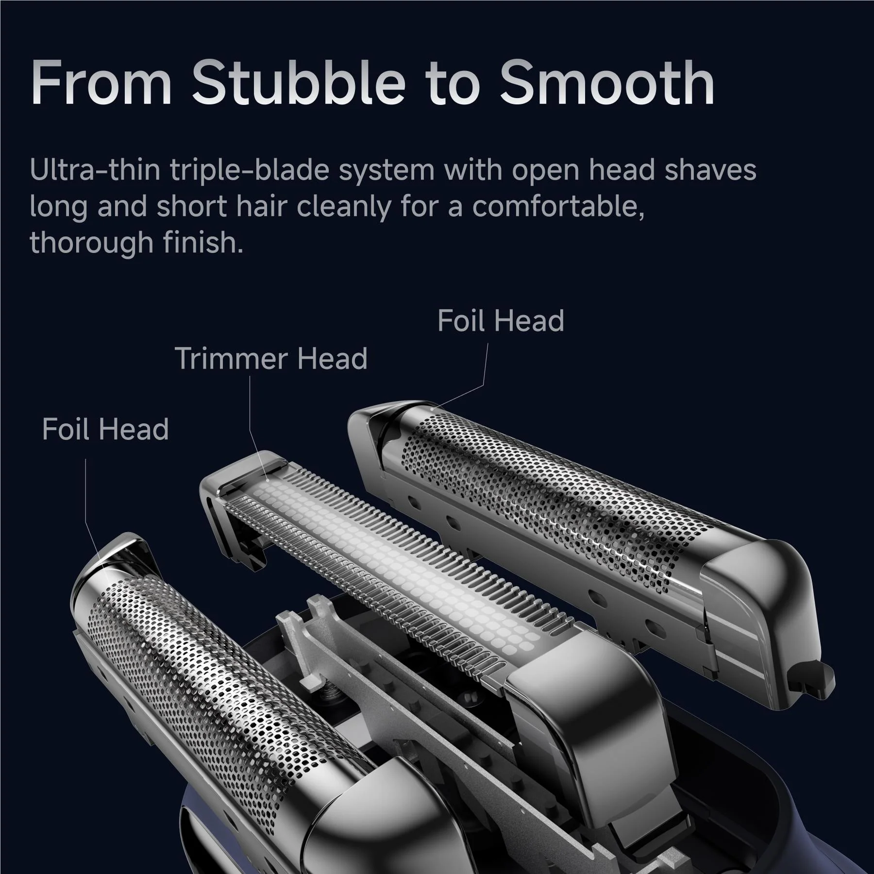 Laifen P3 Pro 3 Blade Aluminum Alloy Electric Shaver (Royal Blue) - Image 9