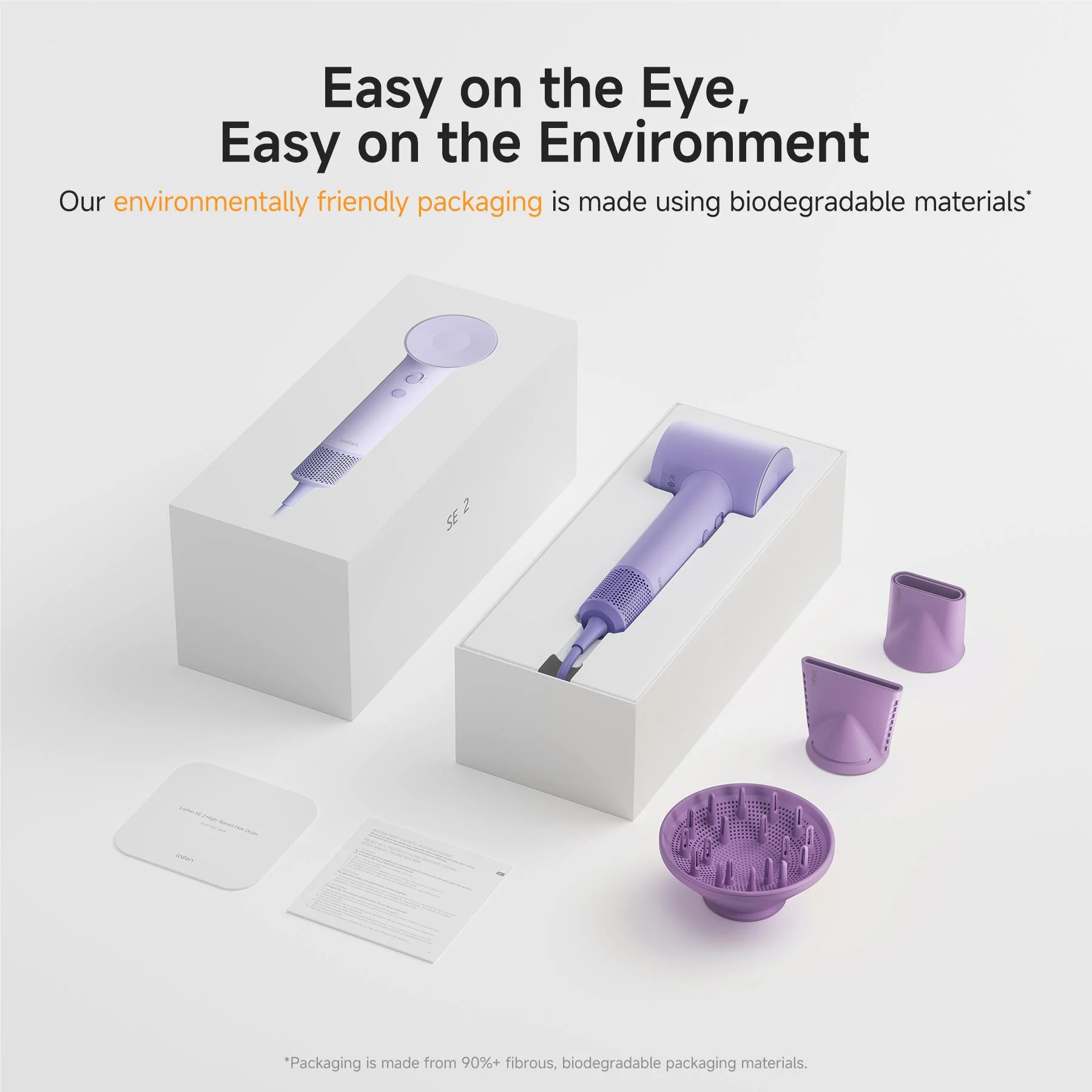 Laifen SE 2 High Speed Hair Dryer (Pastel Purple) - Image 7