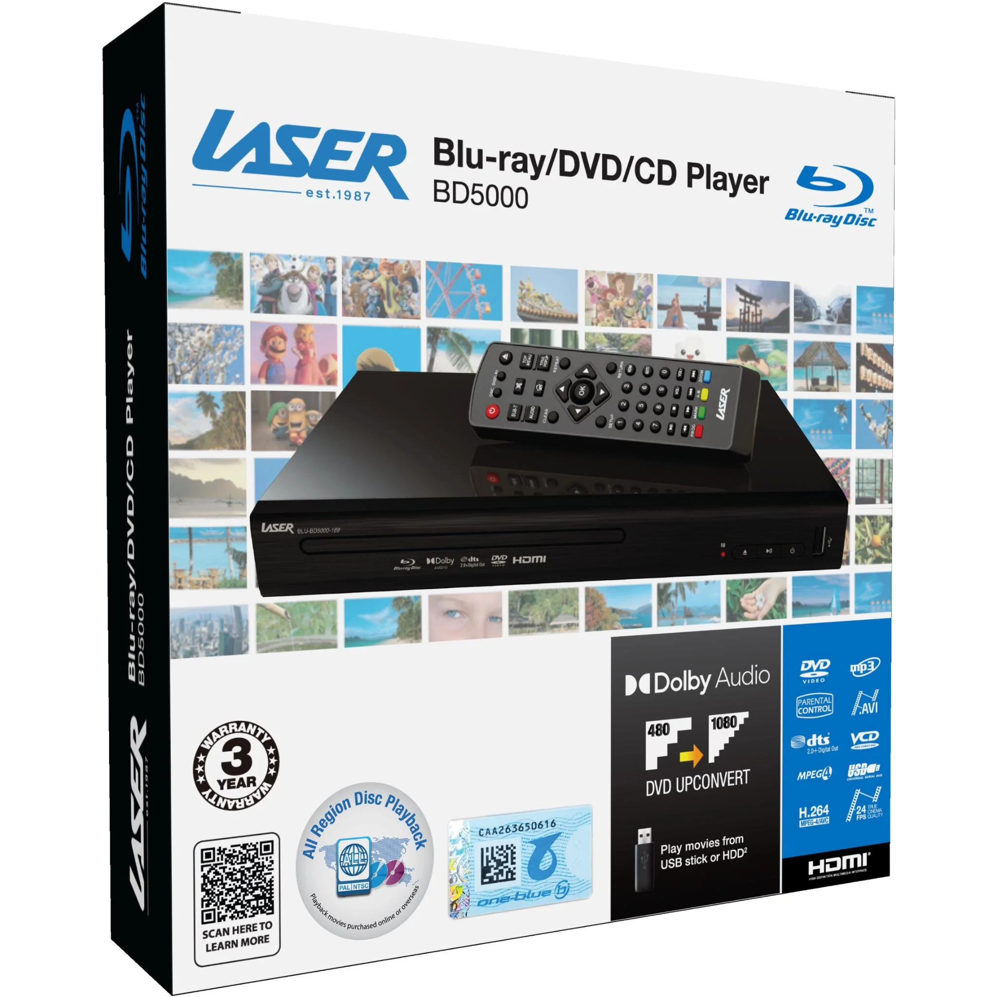 Laser BD5000 Blu-Ray Player with Multi Region HDMI Digital 7.1 - Image 10