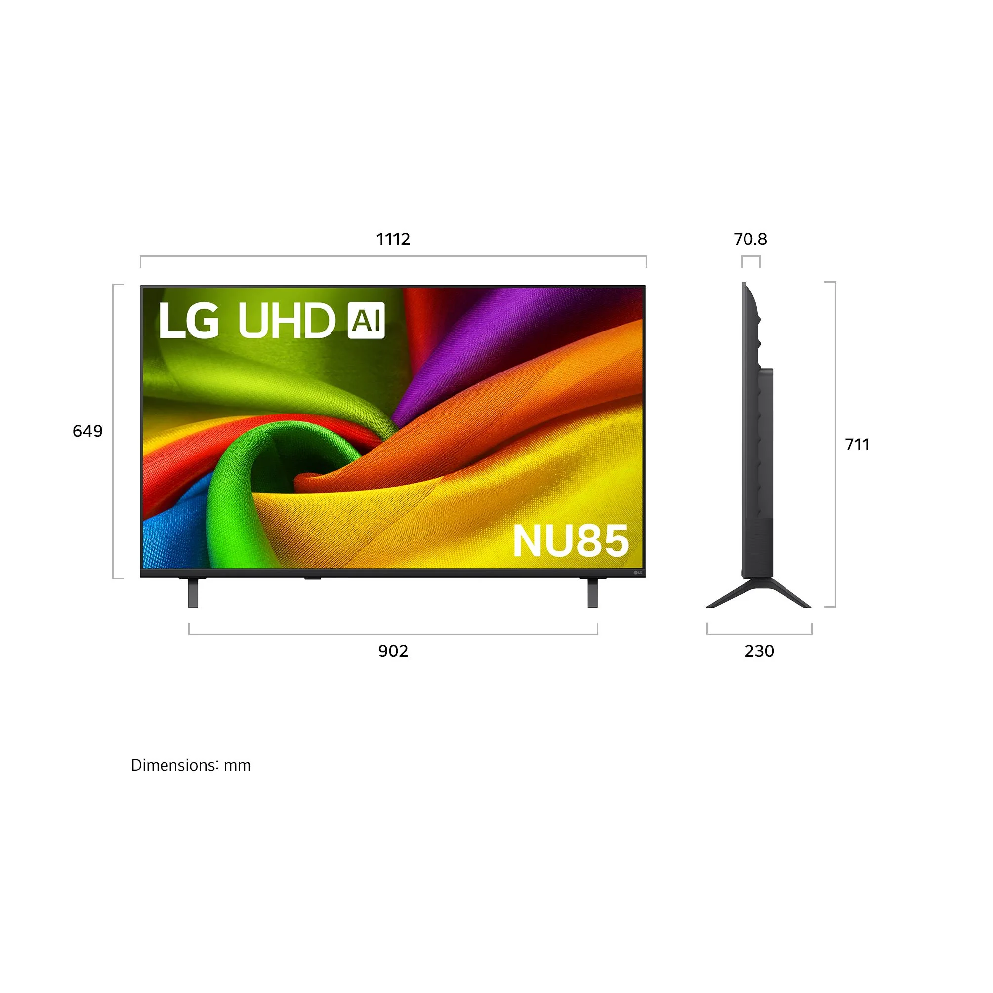 LG 50" NU85 NANO AI UHD 4K Smart TV [2026] - Image 4