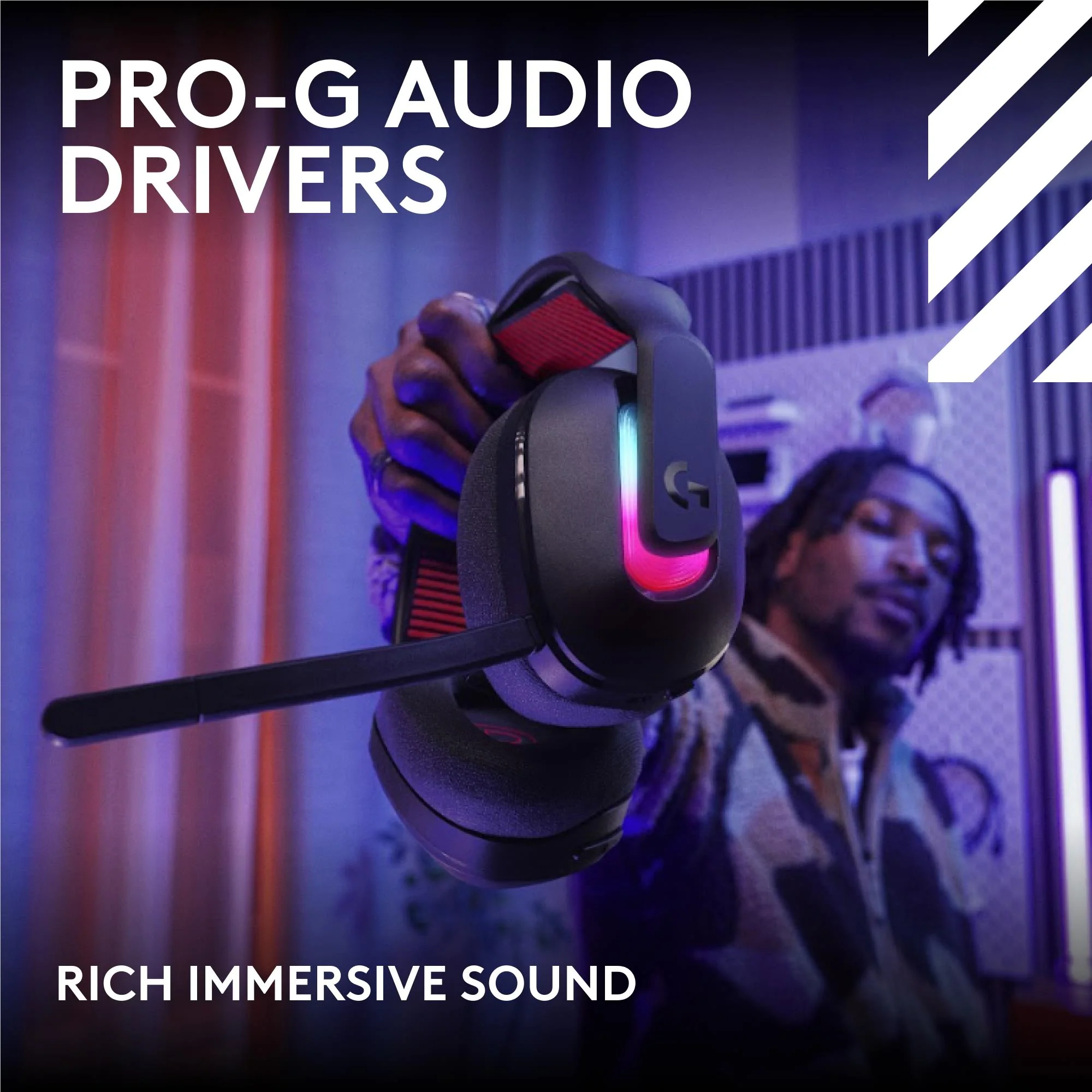 Logitech G Astro A20 X PLAYSYNC Wireless Headset (Black) - Image 8