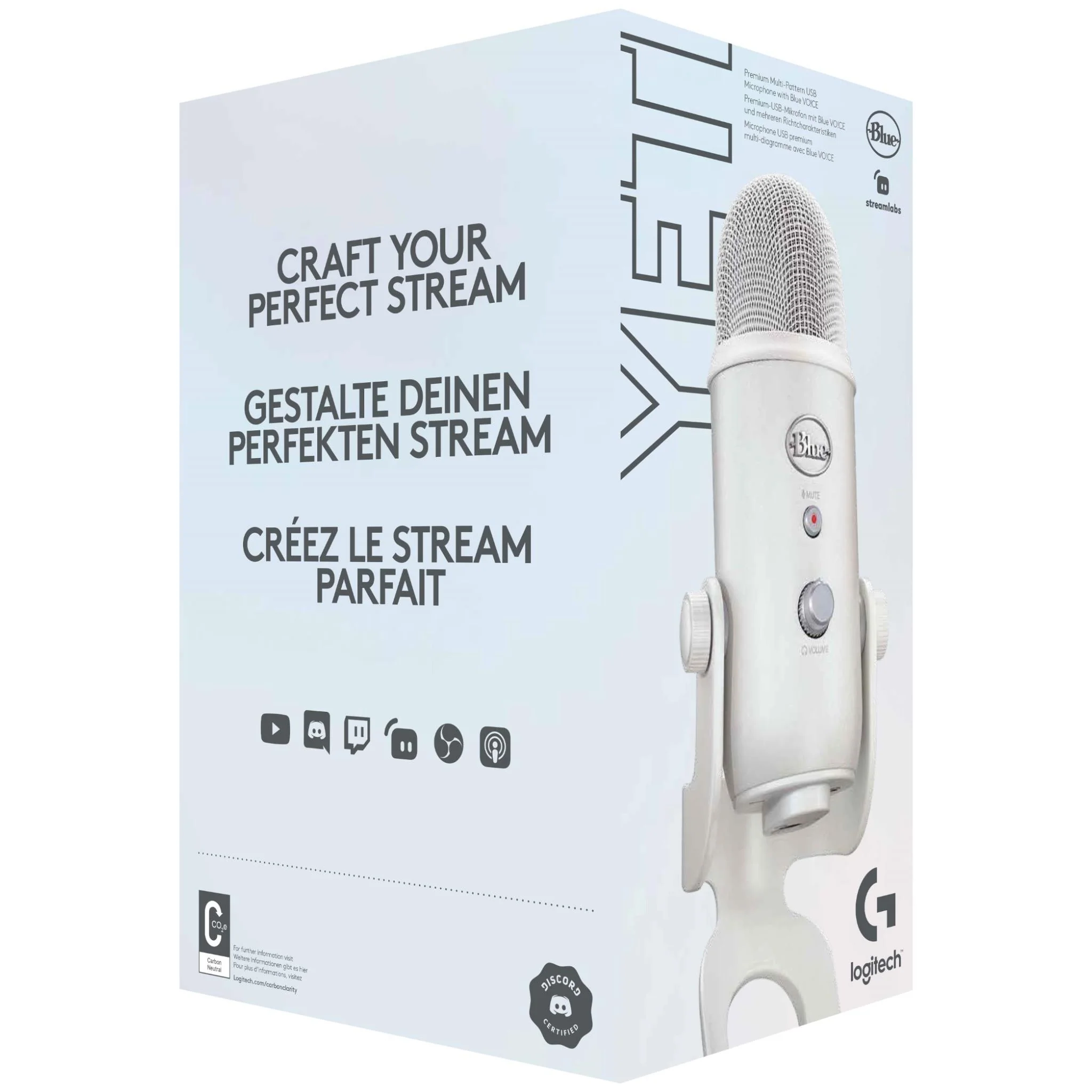 Logitech G Blue Yeti USB Streaming Microphone (Off White) - Image 2