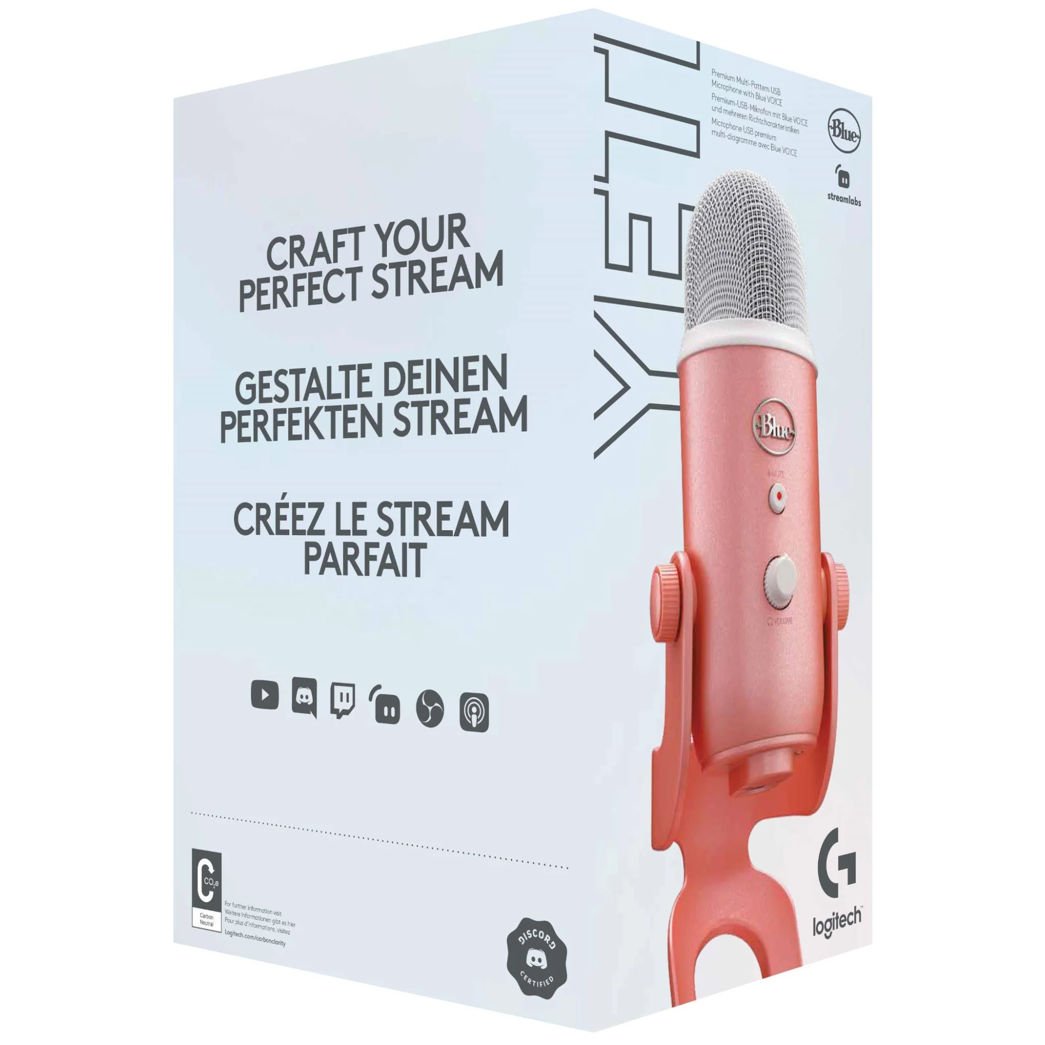 Logitech G Blue Yeti USB Streaming Microphone (Sweet Pink) - Image 2