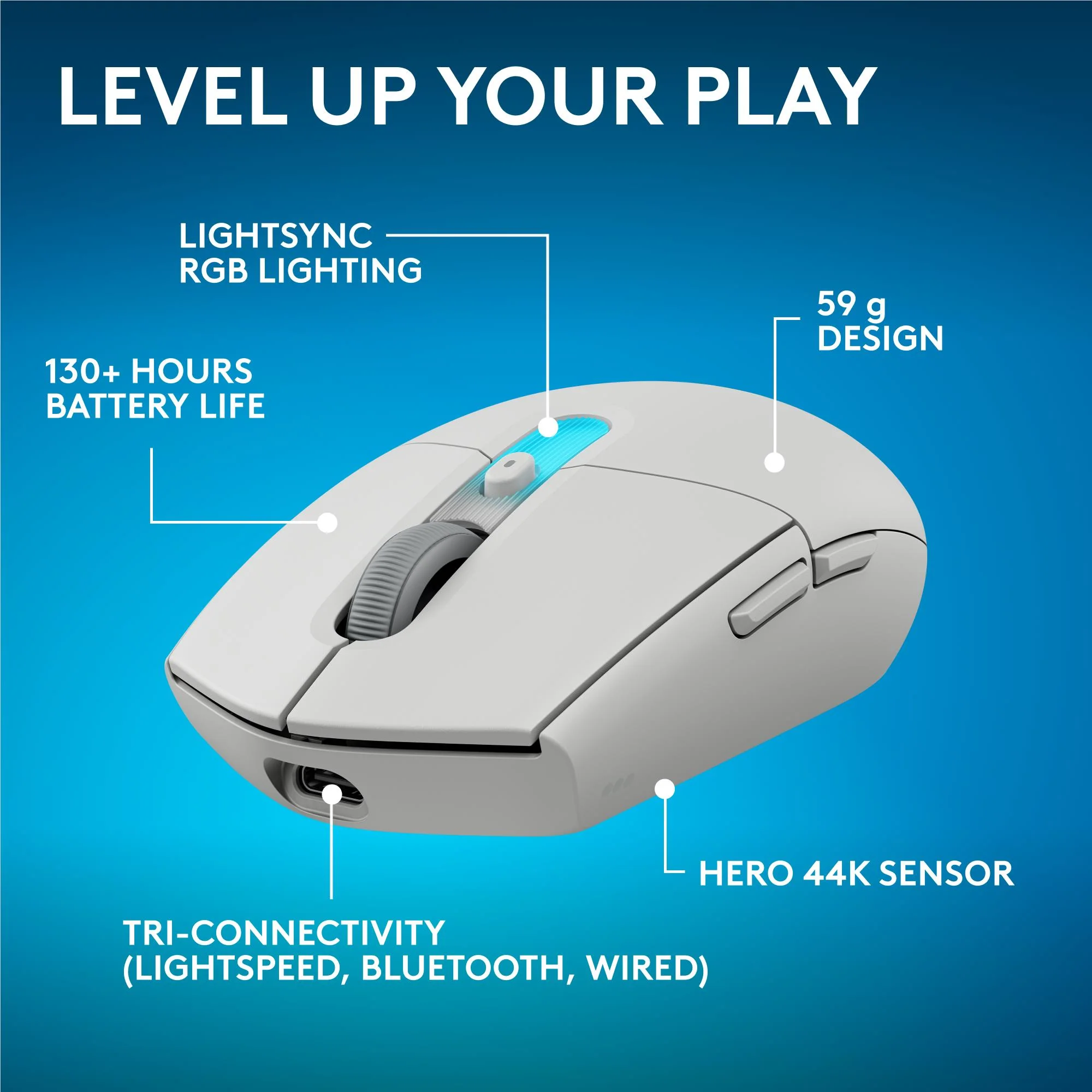 Logitech G G305 X SUPERLIGHT Gaming Mouse (White) - Image 3