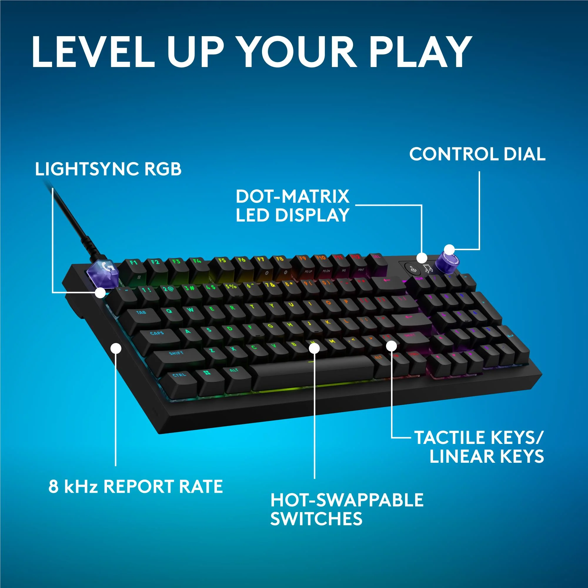 Logitech G G316 X 98 Gaming Keyboard (Black) - Image 3