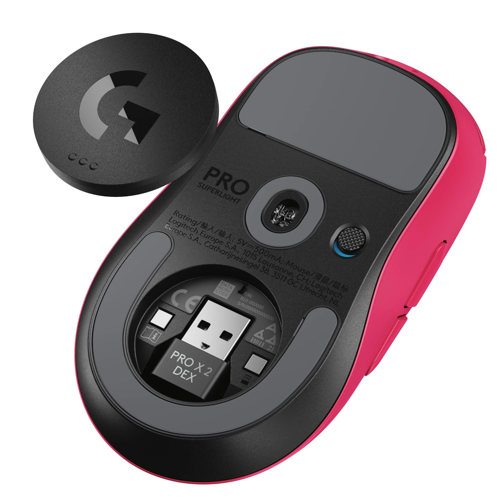 Logitech G PRO X SUPERLIGHT 2 DEX LIGHTSPEED Wireless Gaming Mouse (Magenta) - Image 7