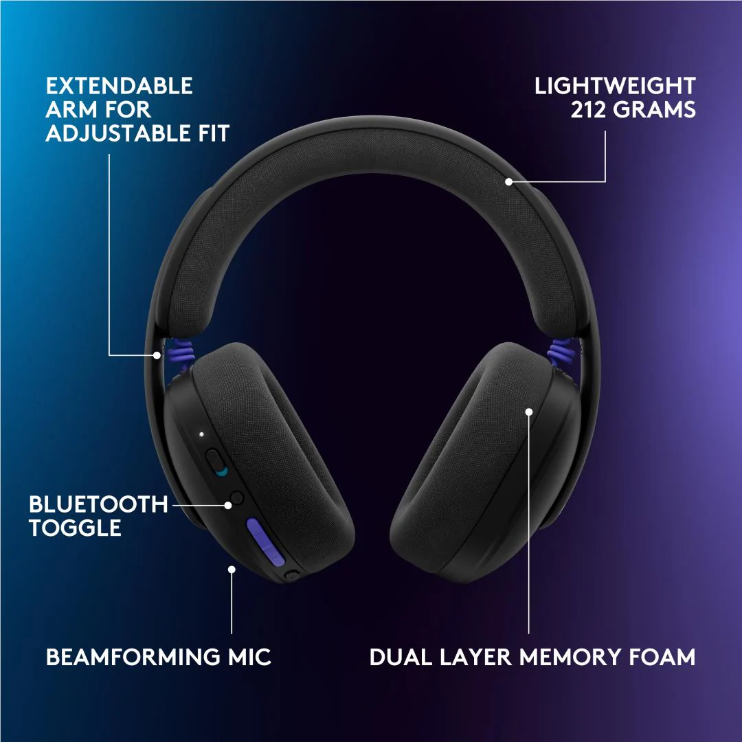Logitech G325 LIGHTSPEED Wireless Gaming Headset (Black) - Image 13