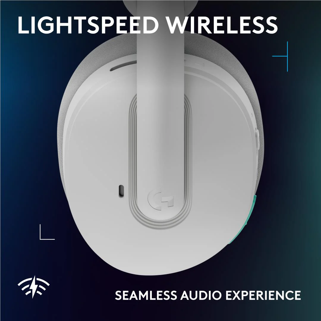 Logitech G325 LIGHTSPEED Wireless Gaming Headset (White) - Image 8