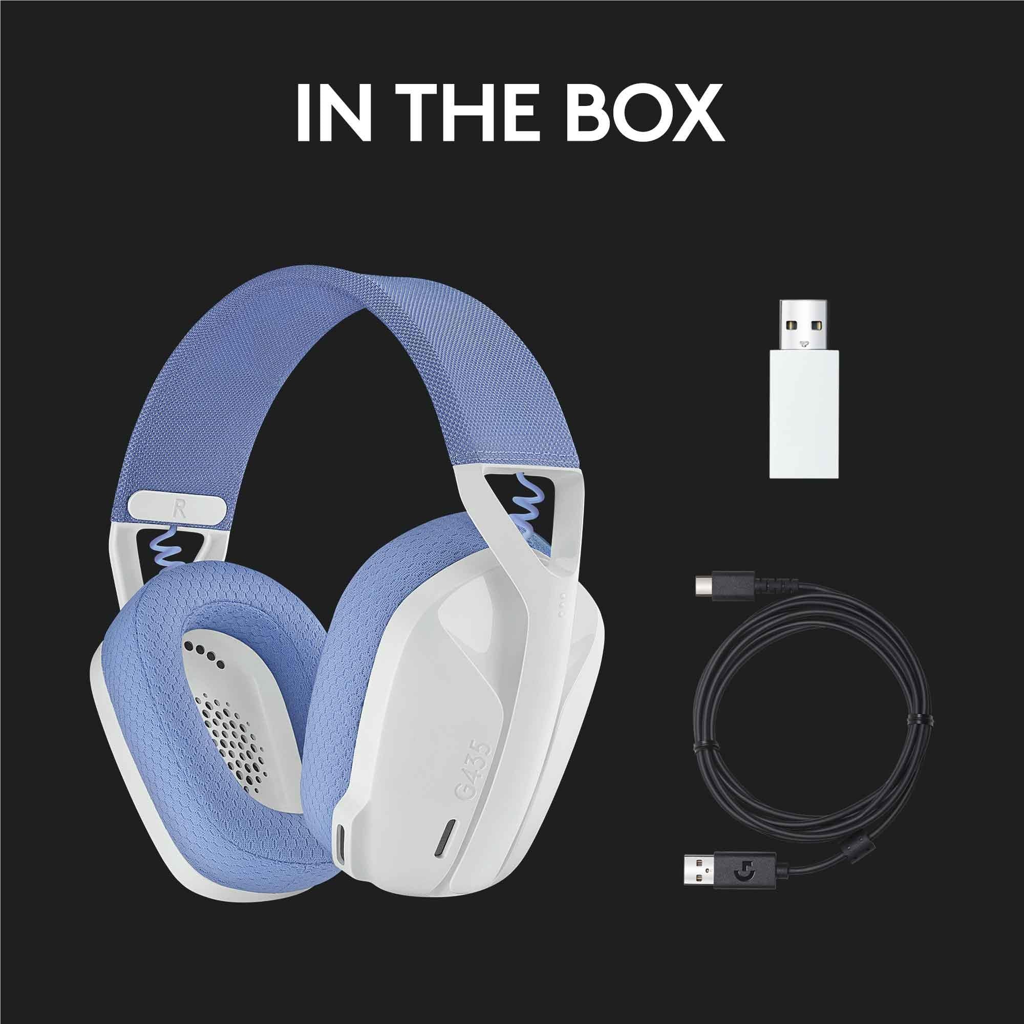 Logitech G435 LIGHTSPEED Wireless Gaming Headset (White) - Image 10