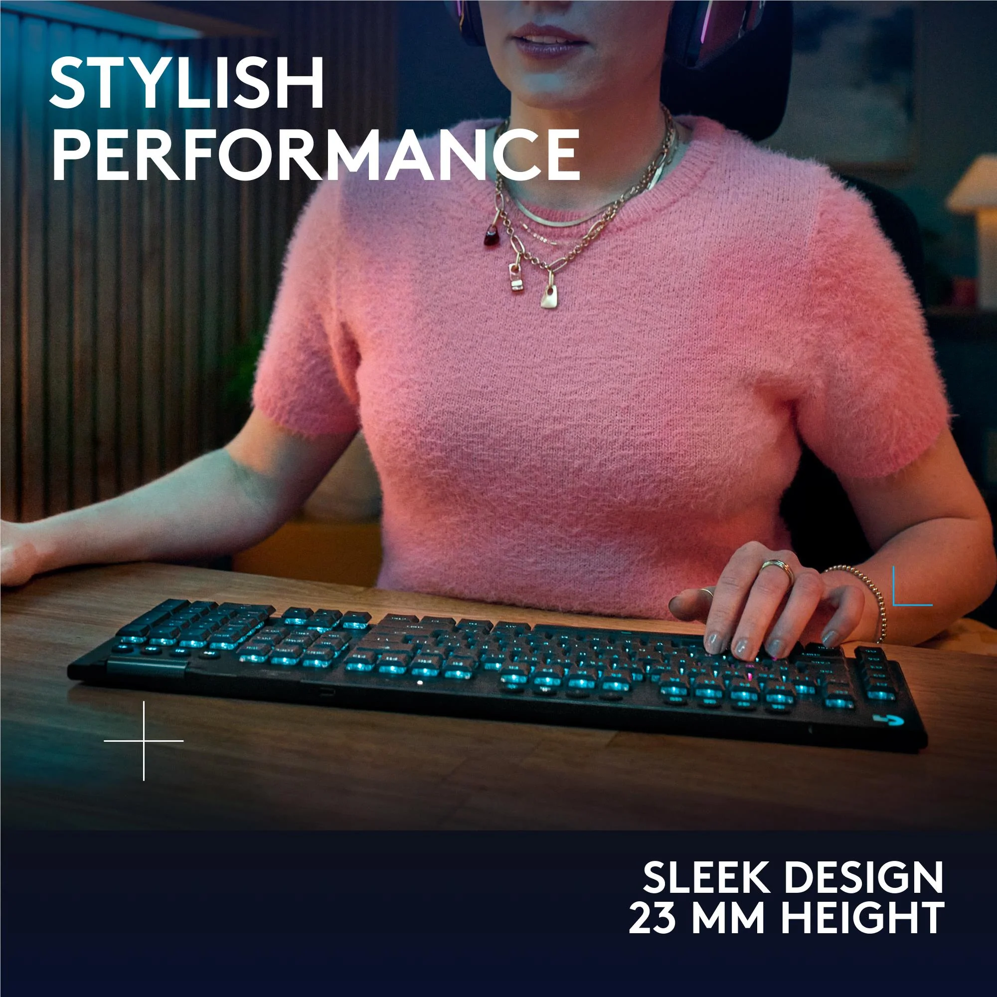 Logitech G915 X LIGHTSPEED Low-Profile Wireless Gaming Keyboard (Black) - Image 9