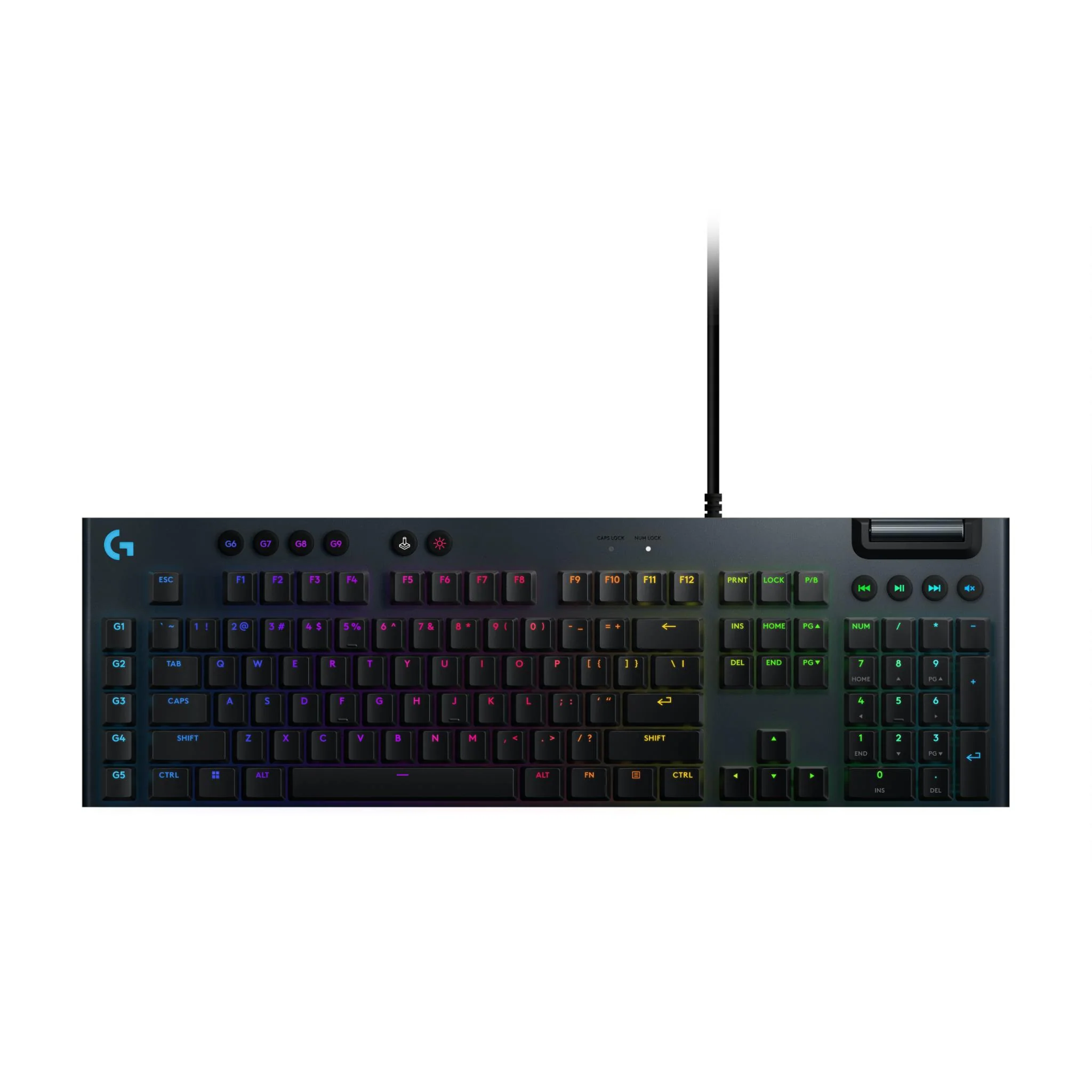 Logitech G915 X Low-Profile Wired Gaming Keyboard (Black) - Image 2