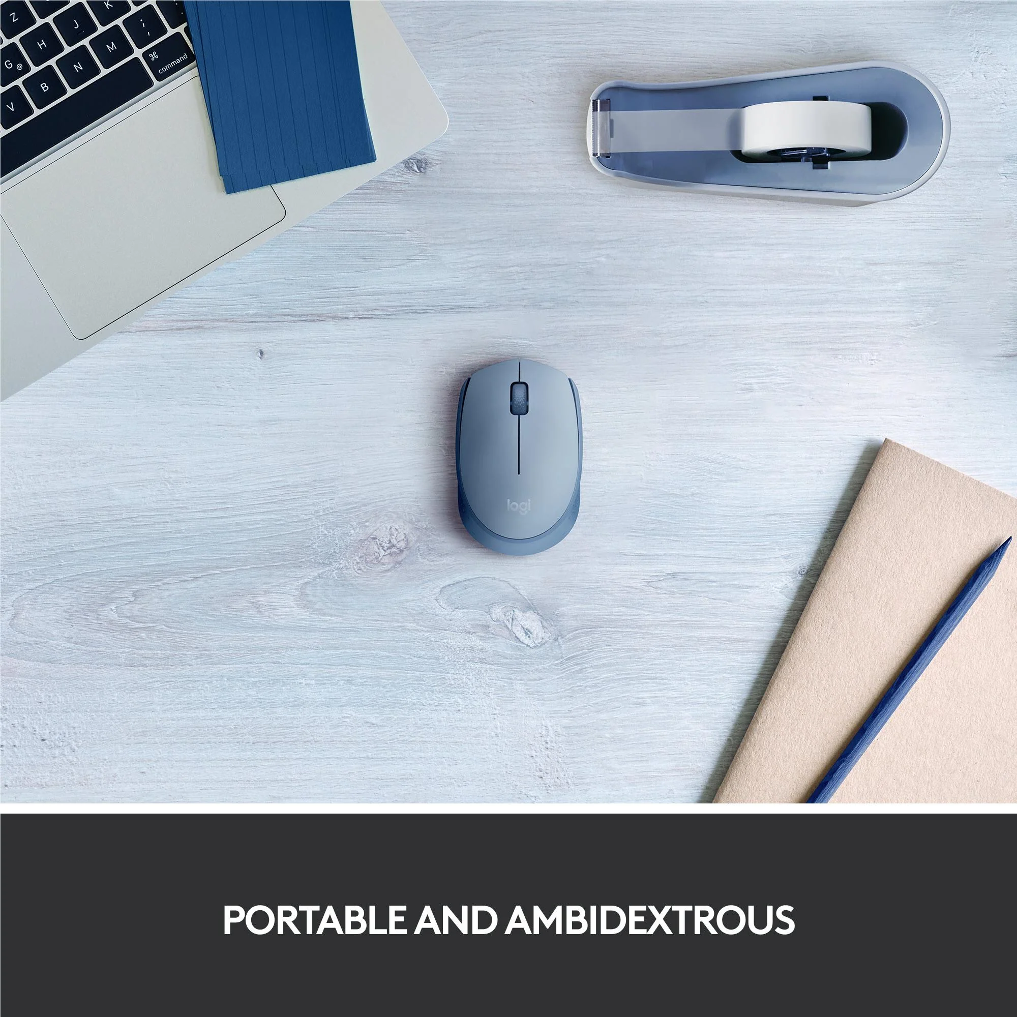 Logitech M171 Wireless Mouse (Blue Grey) - Image 3