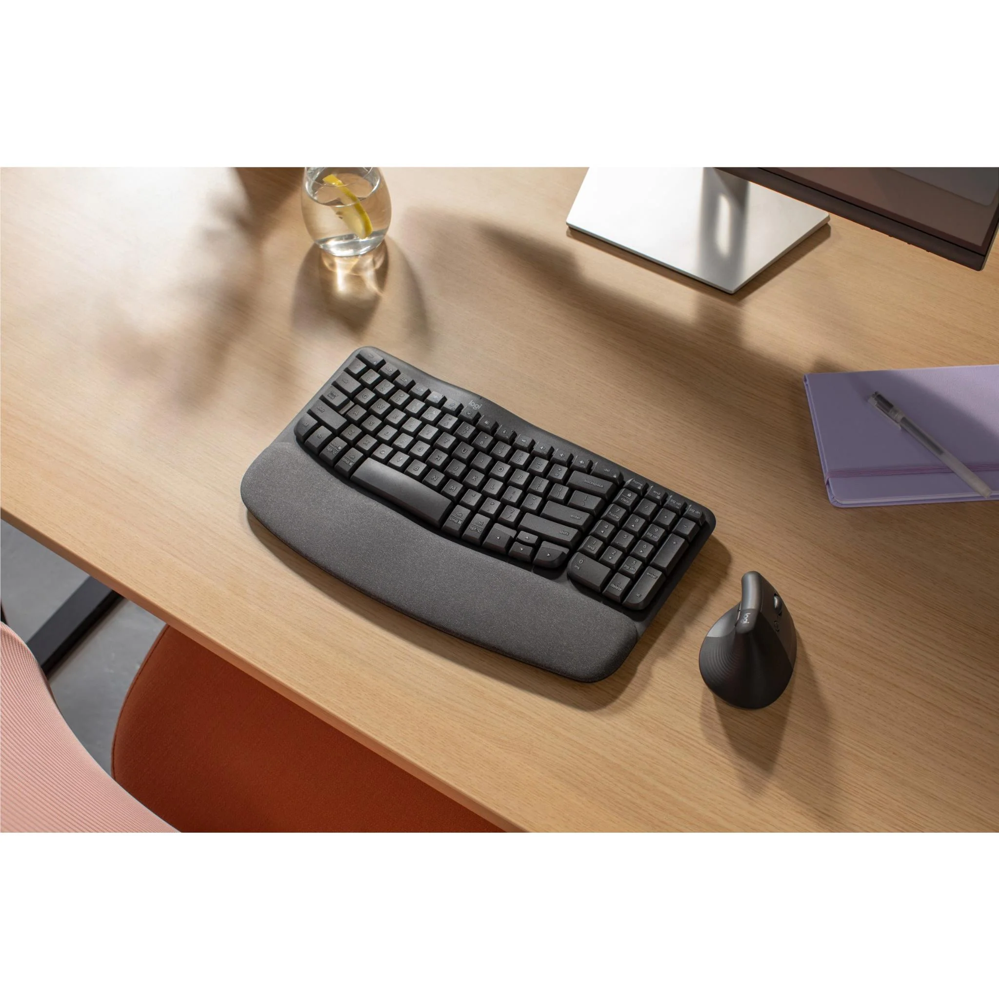 Logitech Wave Keys Wireless Ergonomic Keyboard (Graphite) - Image 7