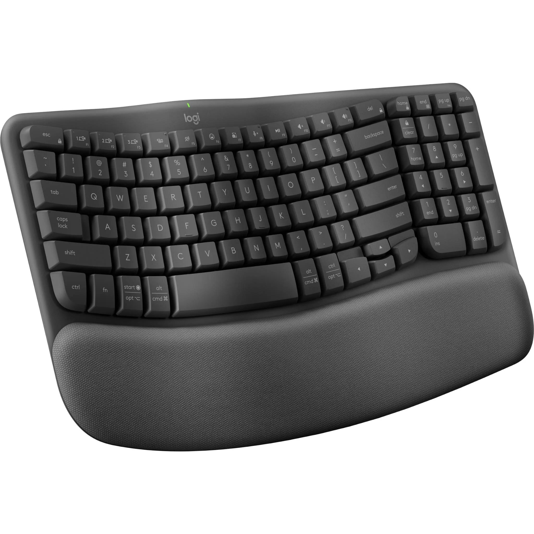 Logitech Wave Keys Wireless Ergonomic Keyboard + Lift Mouse Combo - Image 2
