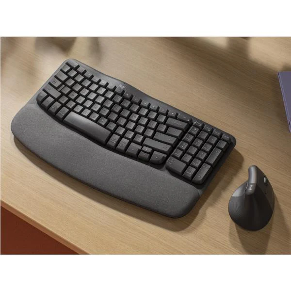 Logitech Wave Keys Wireless Ergonomic Keyboard + Lift Mouse Combo - Image 9