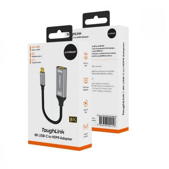 mbeat Tough Link 8K USB-C to HDMI Adapter (Space Grey) - Image 7