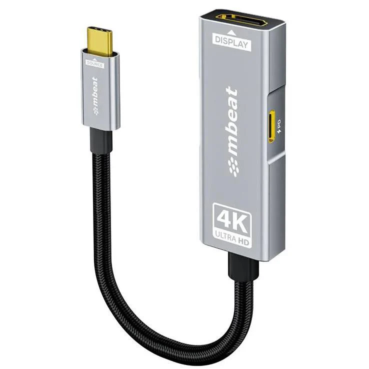 mbeat Tough Link USB-C to HDMI Adapter with 100W PD (Space Grey)