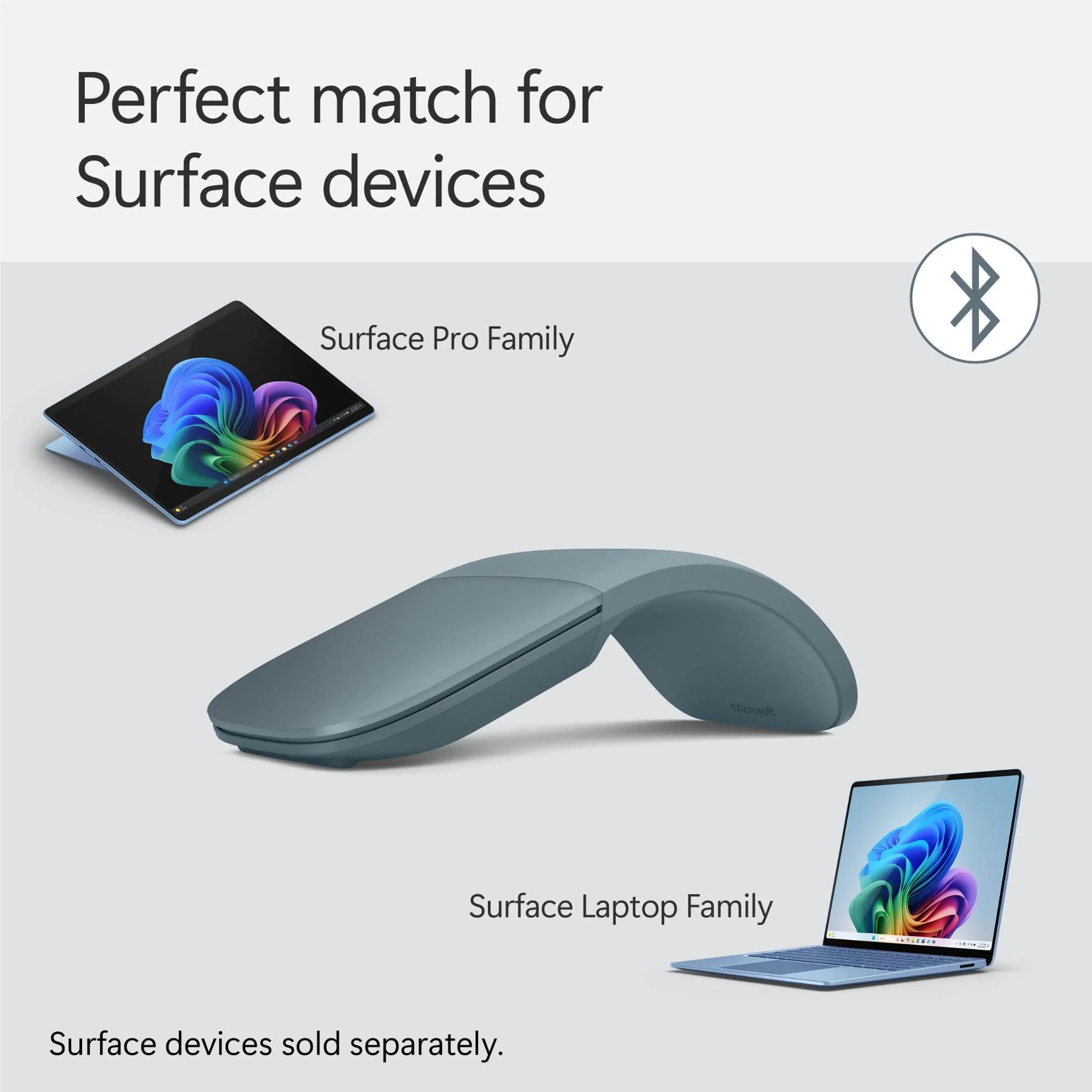 Microsoft Surface Arc Wireless Mouse (Ocean) - Image 5