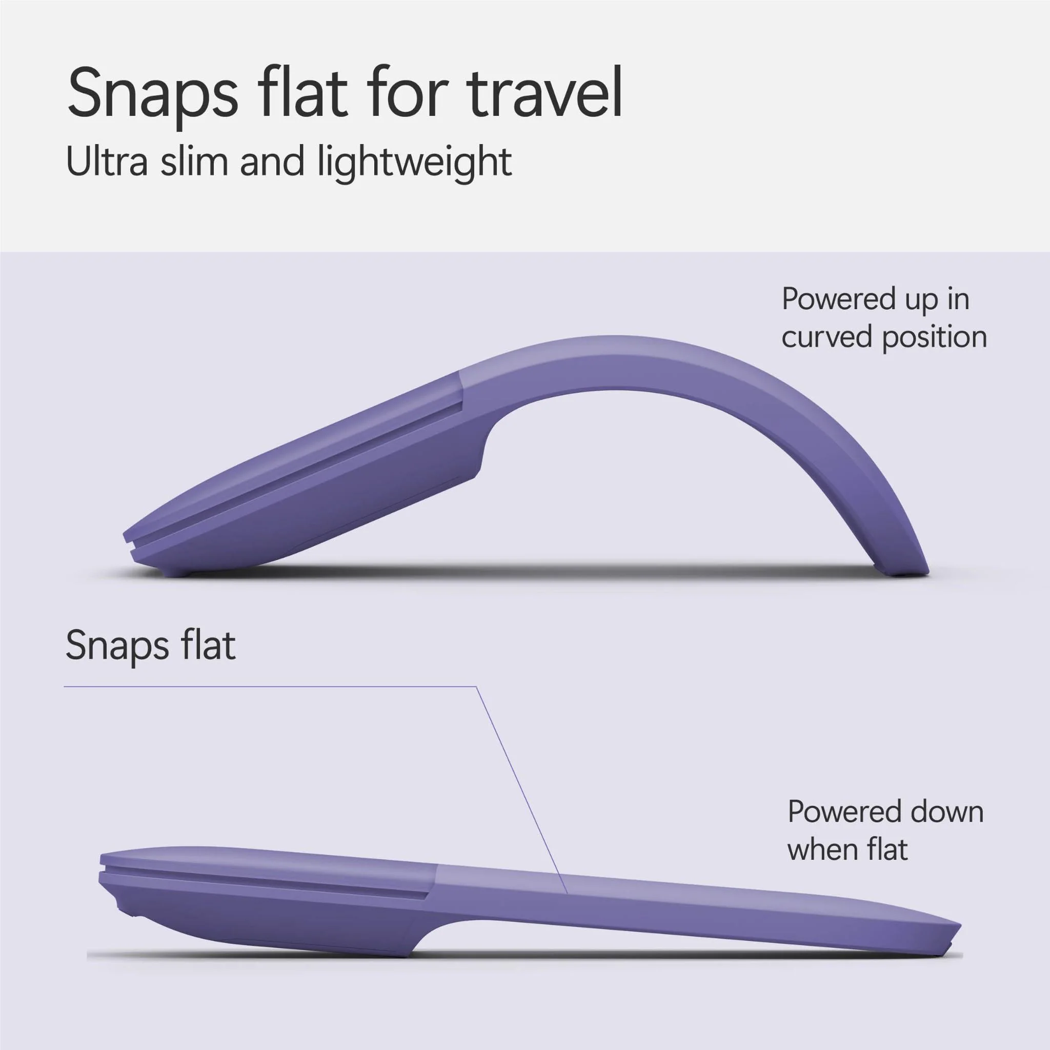 Microsoft Surface Arc Wireless Mouse (Violet) - Image 6