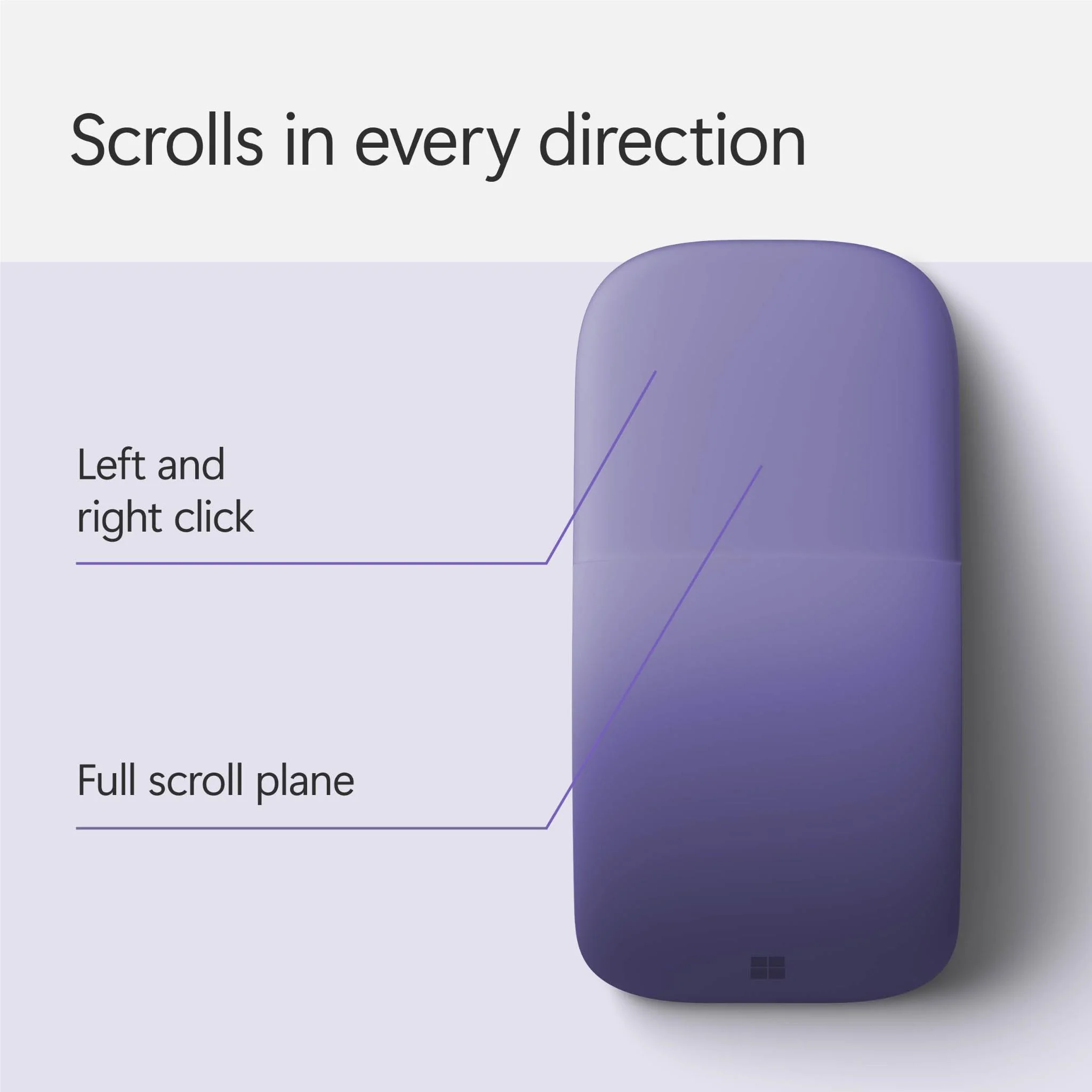 Microsoft Surface Arc Wireless Mouse (Violet) - Image 7