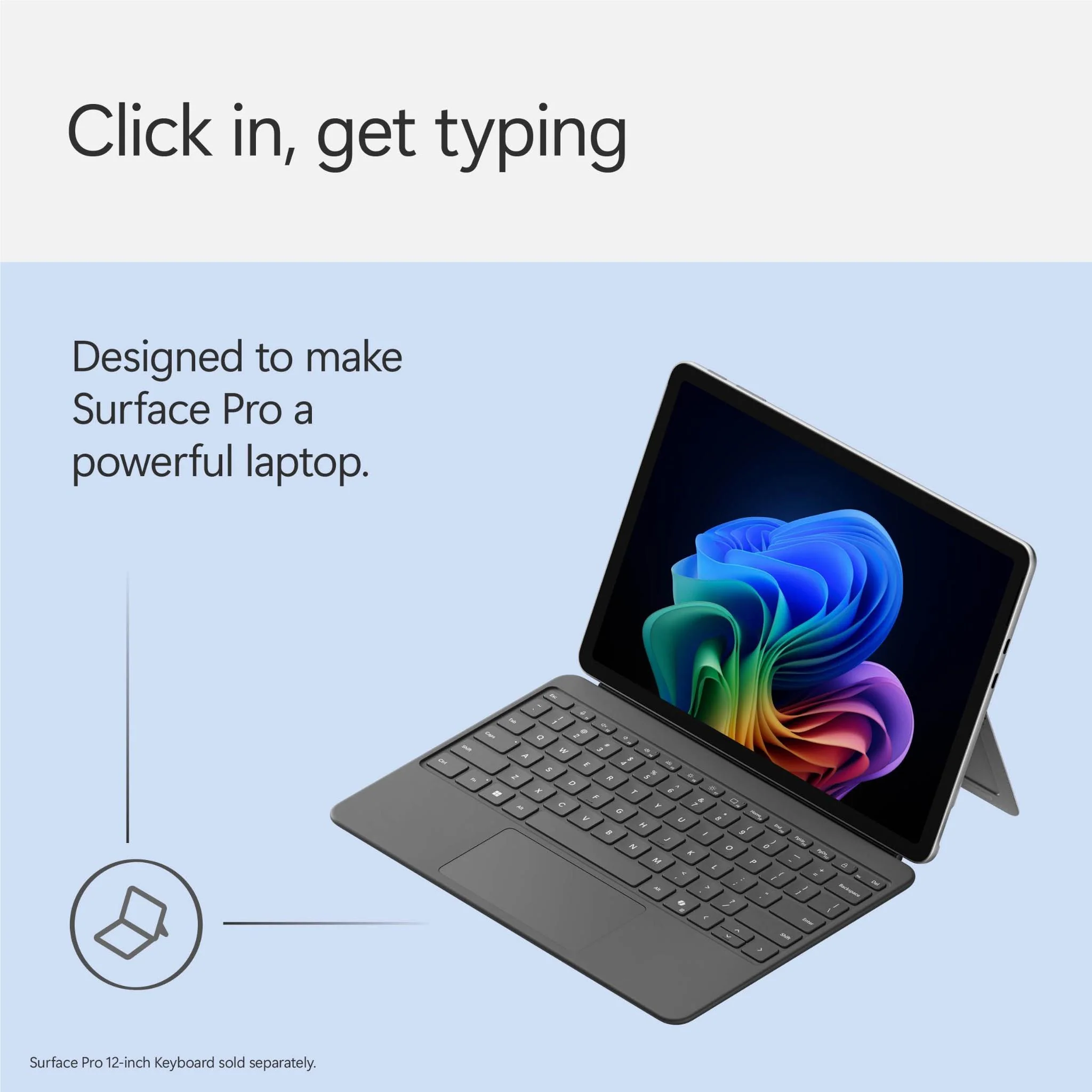 Microsoft Surface Pro 12-inch [1st Edition] Keyboard (Slate) - Image 5
