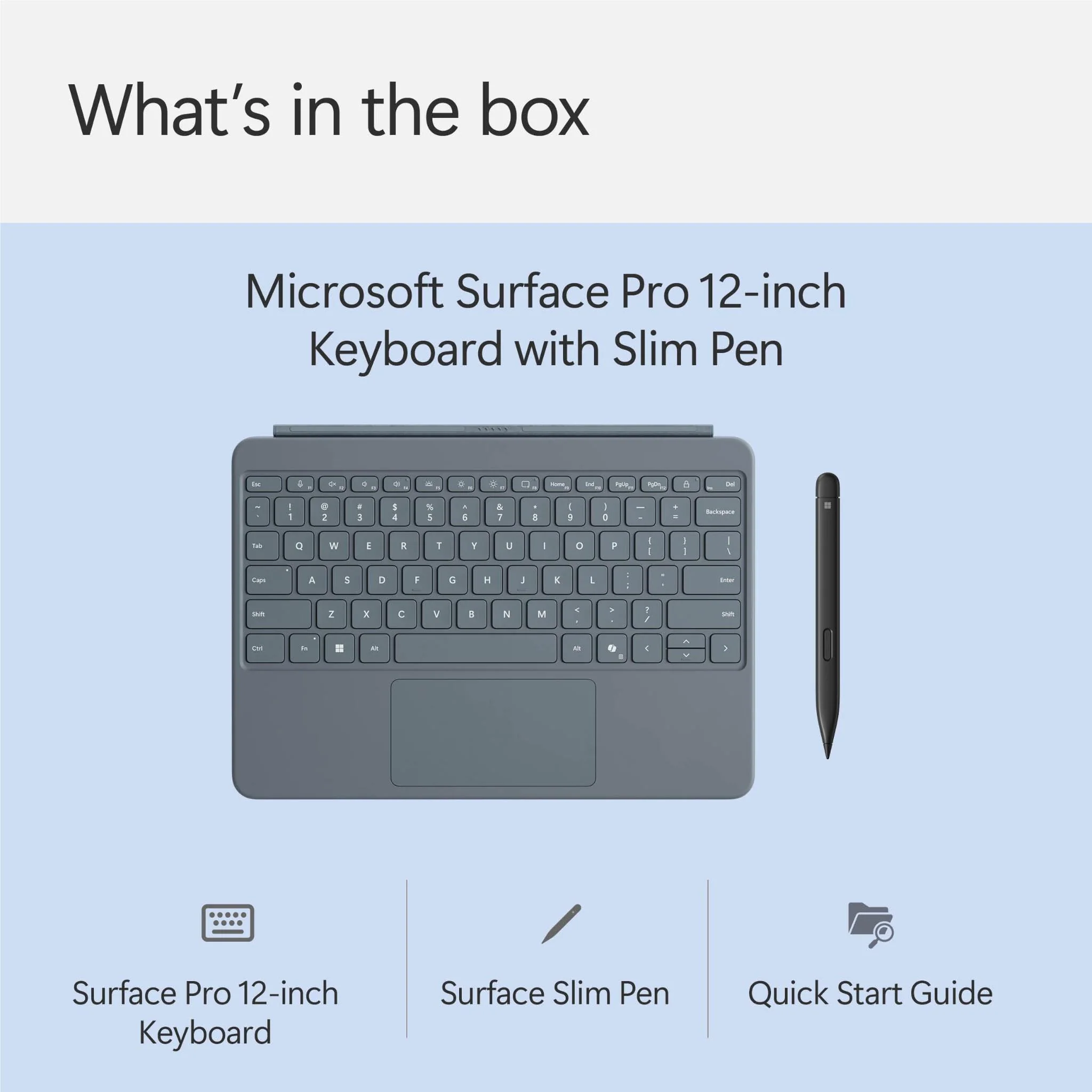 Microsoft Surface Pro 12-inch [1st Edition] Keyboard with Slim Pen (Ocean) - Image 14