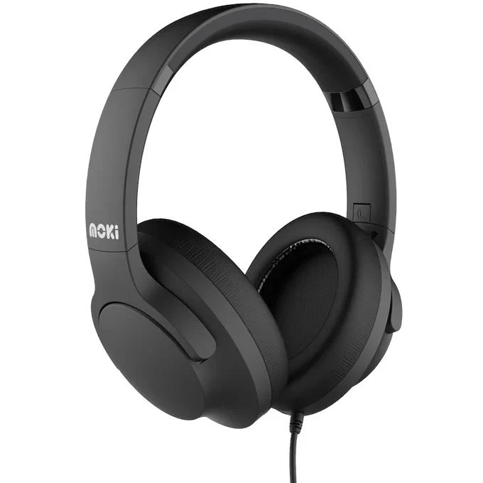 Moki Type-C Connect Headphones with Inline Mic & Control (Black) - Image 4
