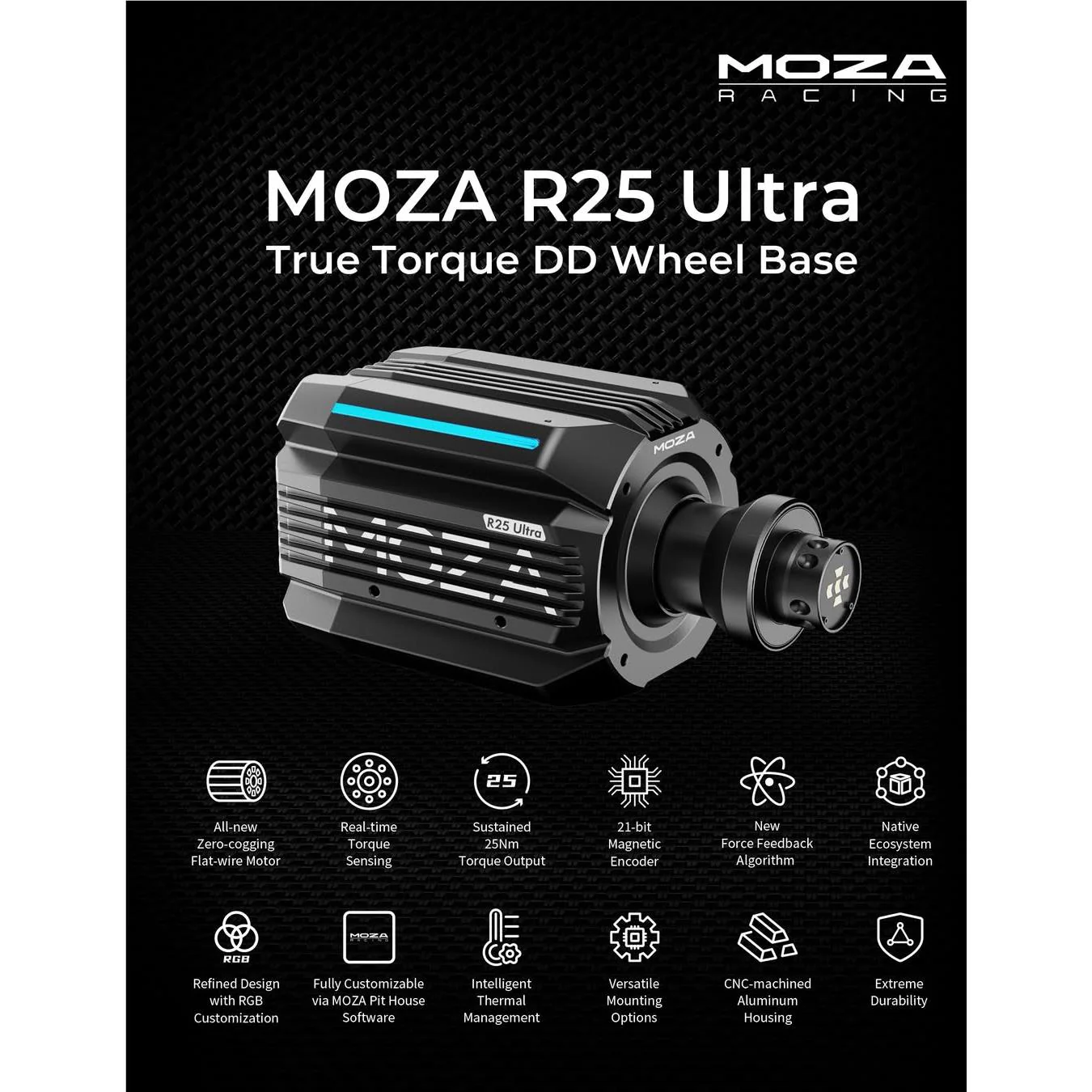 Moza R25 Ultra Direct Drive Wheel Base - Image 2