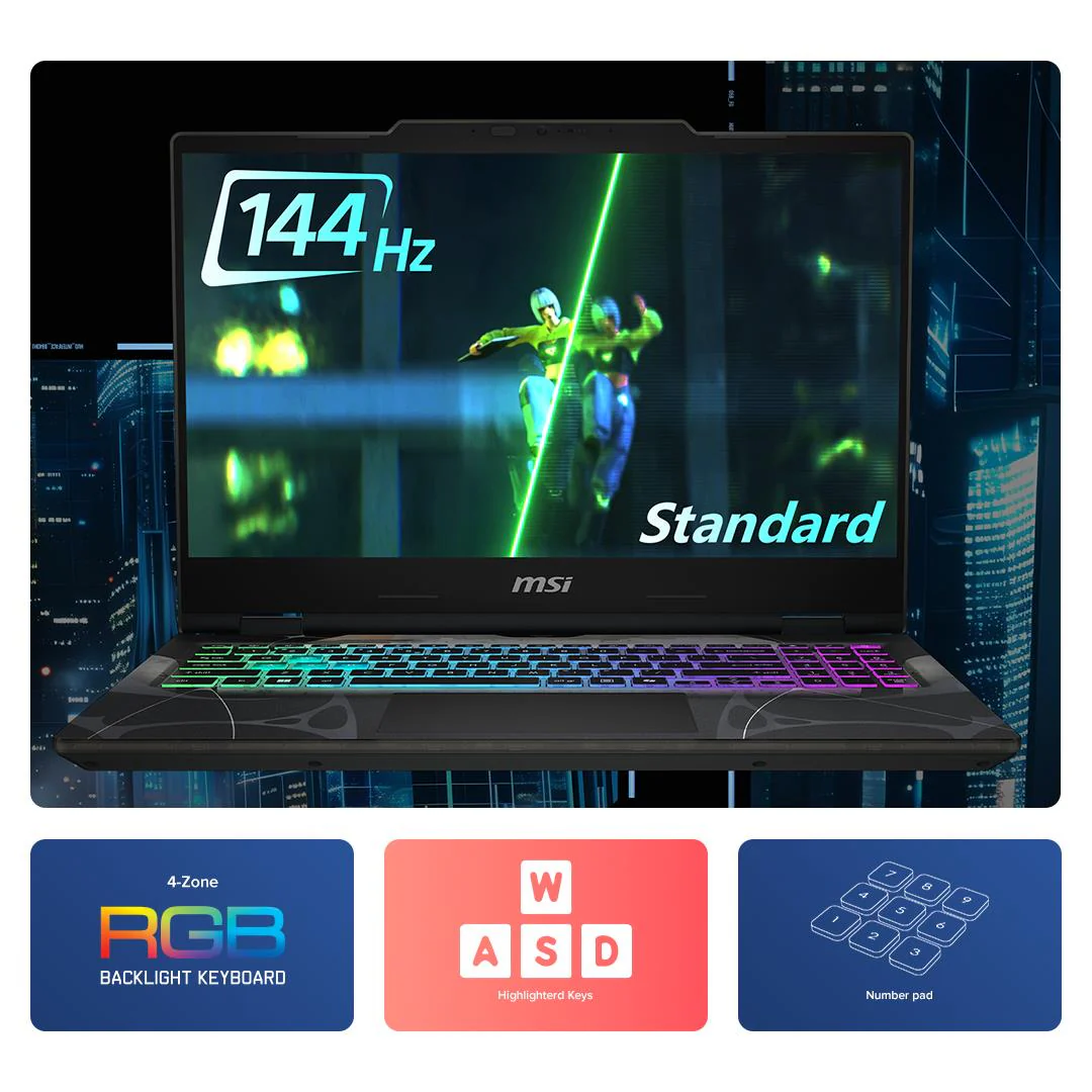 MSI Cyborg 15 15.6" FHD 144Hz Gaming Laptop (Intel Core 5) [GeForce RTX 5050] - Image 4